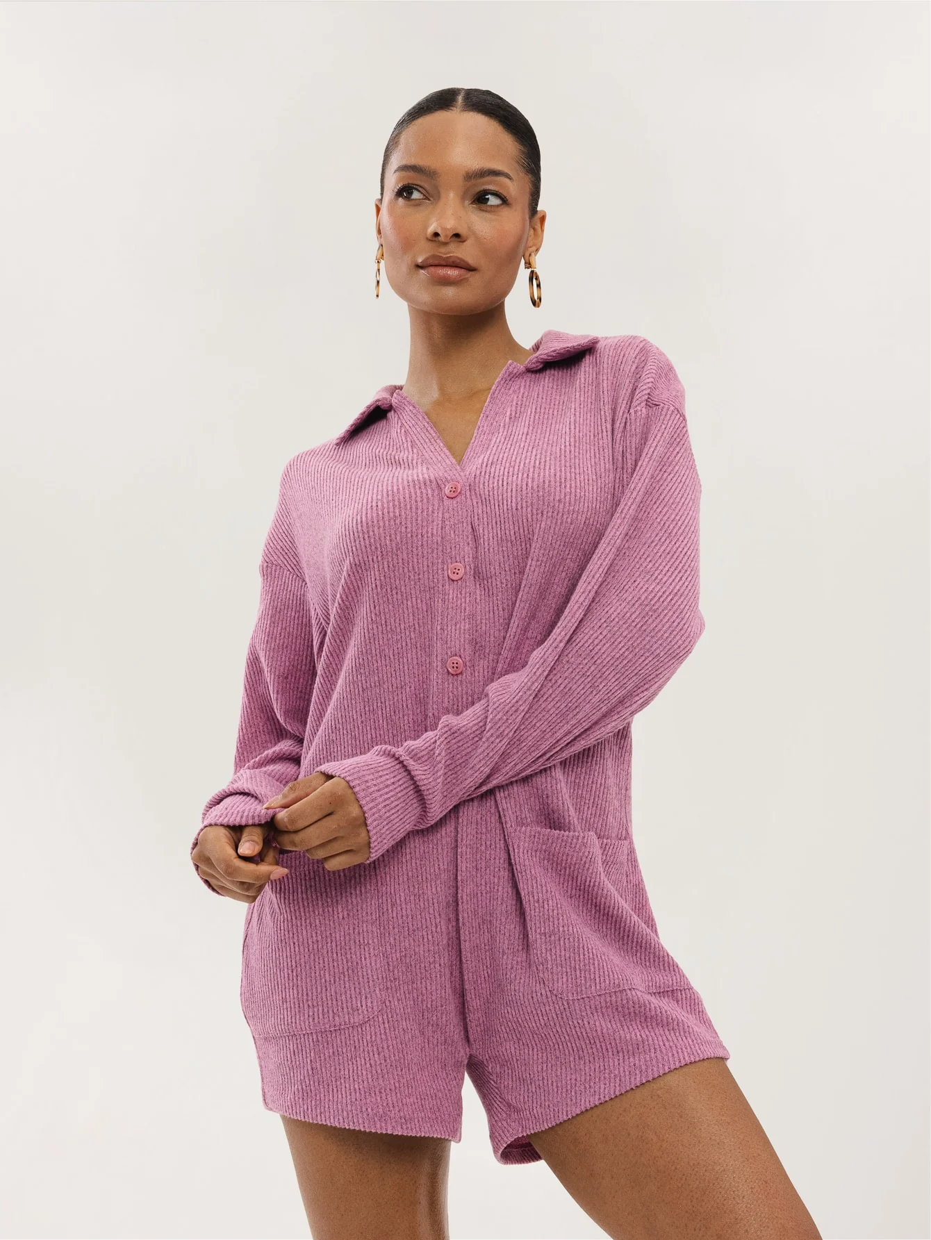 Dalena Playsuit in Dusty Pink - Image 5