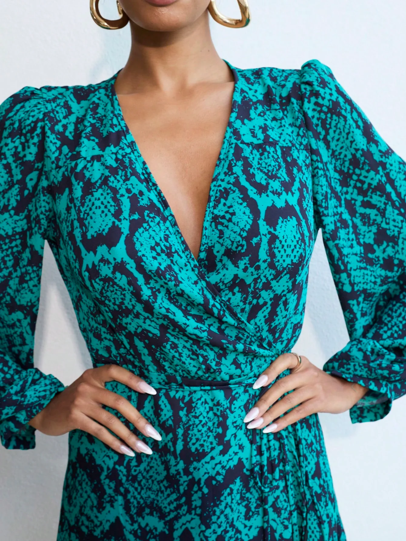 Sonata Dress in Green Snake - Image 3