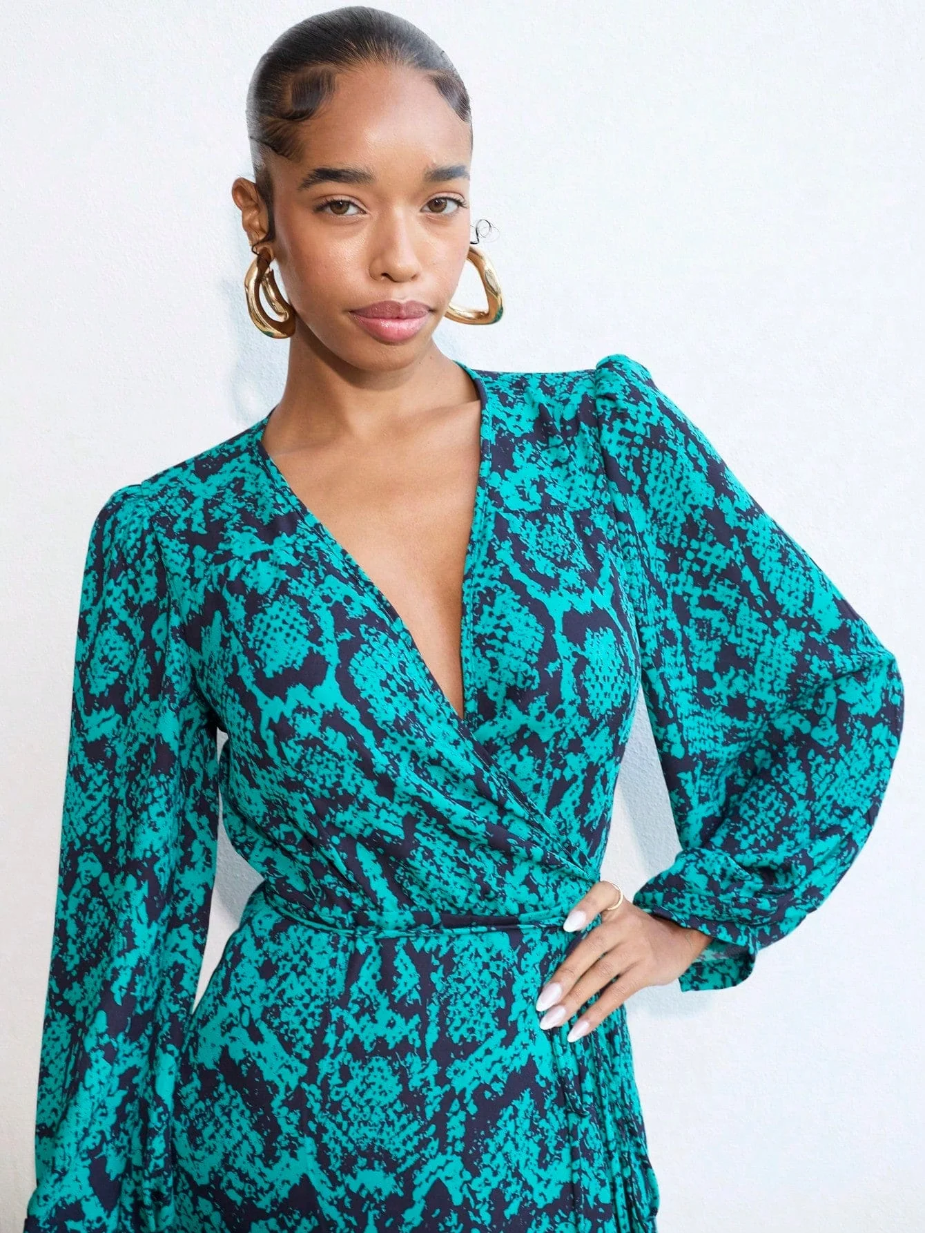 Sonata Dress in Green Snake - Image 5