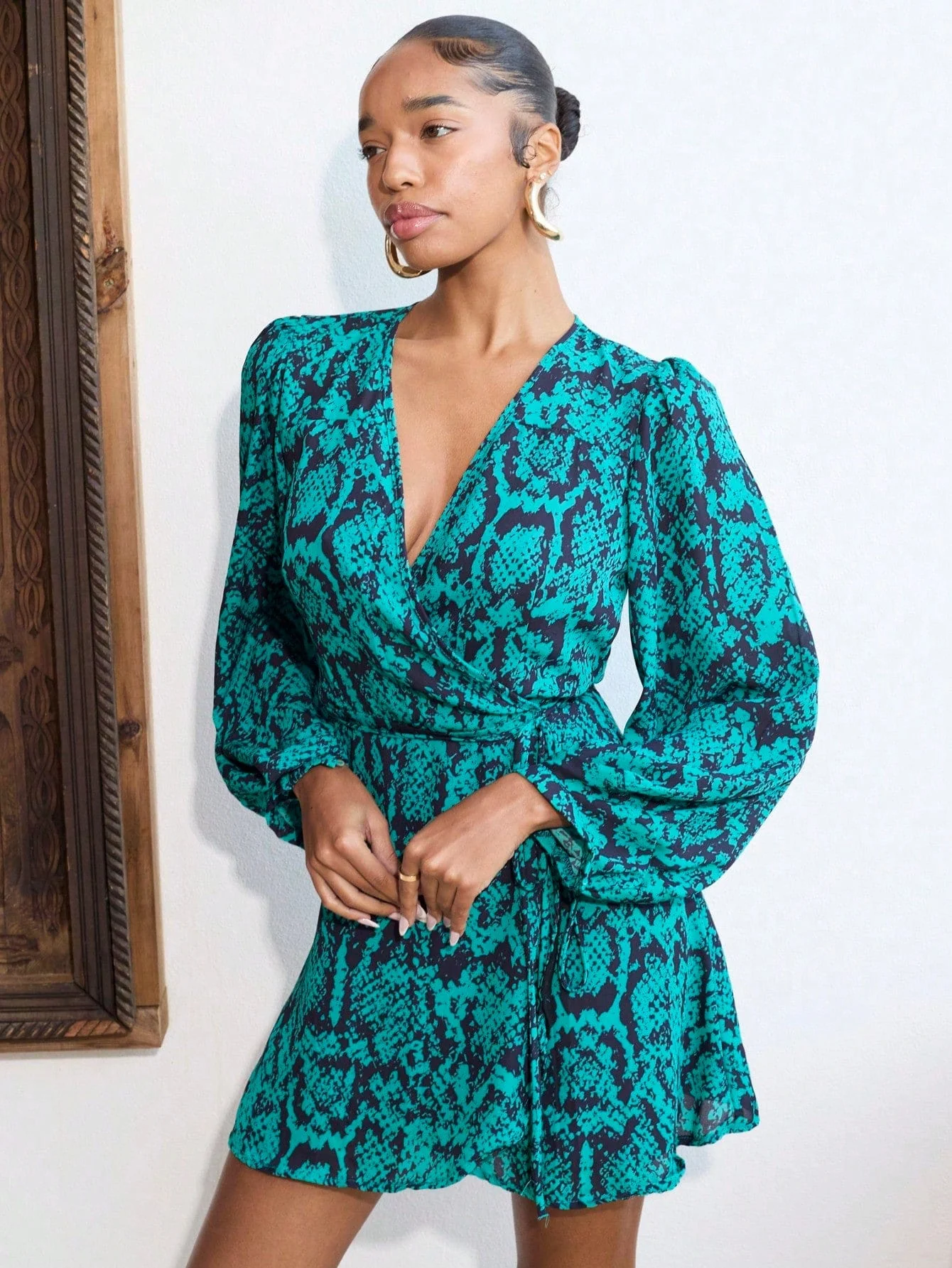 Sonata Dress in Green Snake - Image 6