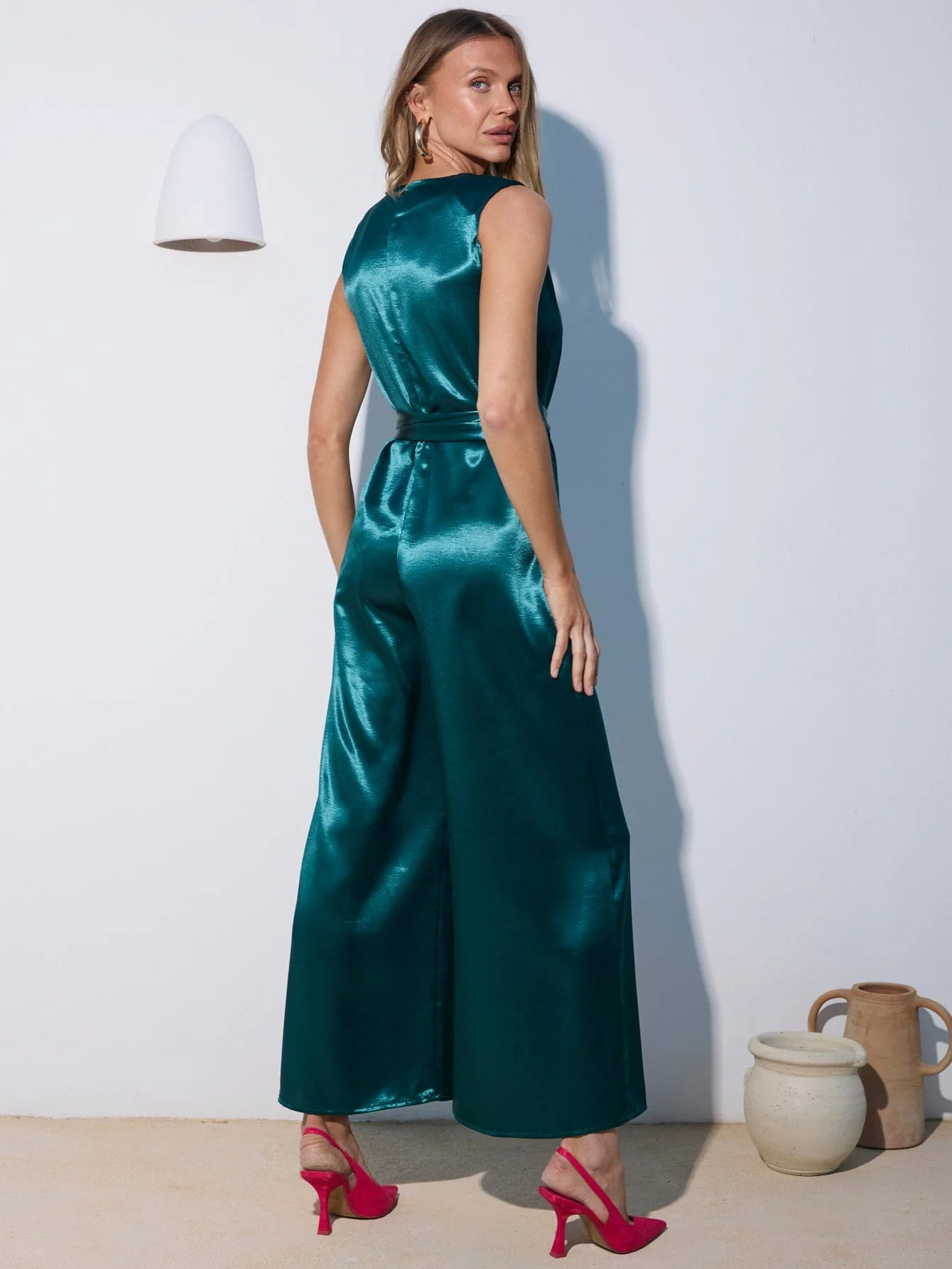 Cleo Jumpsuit in Teal - Image 2