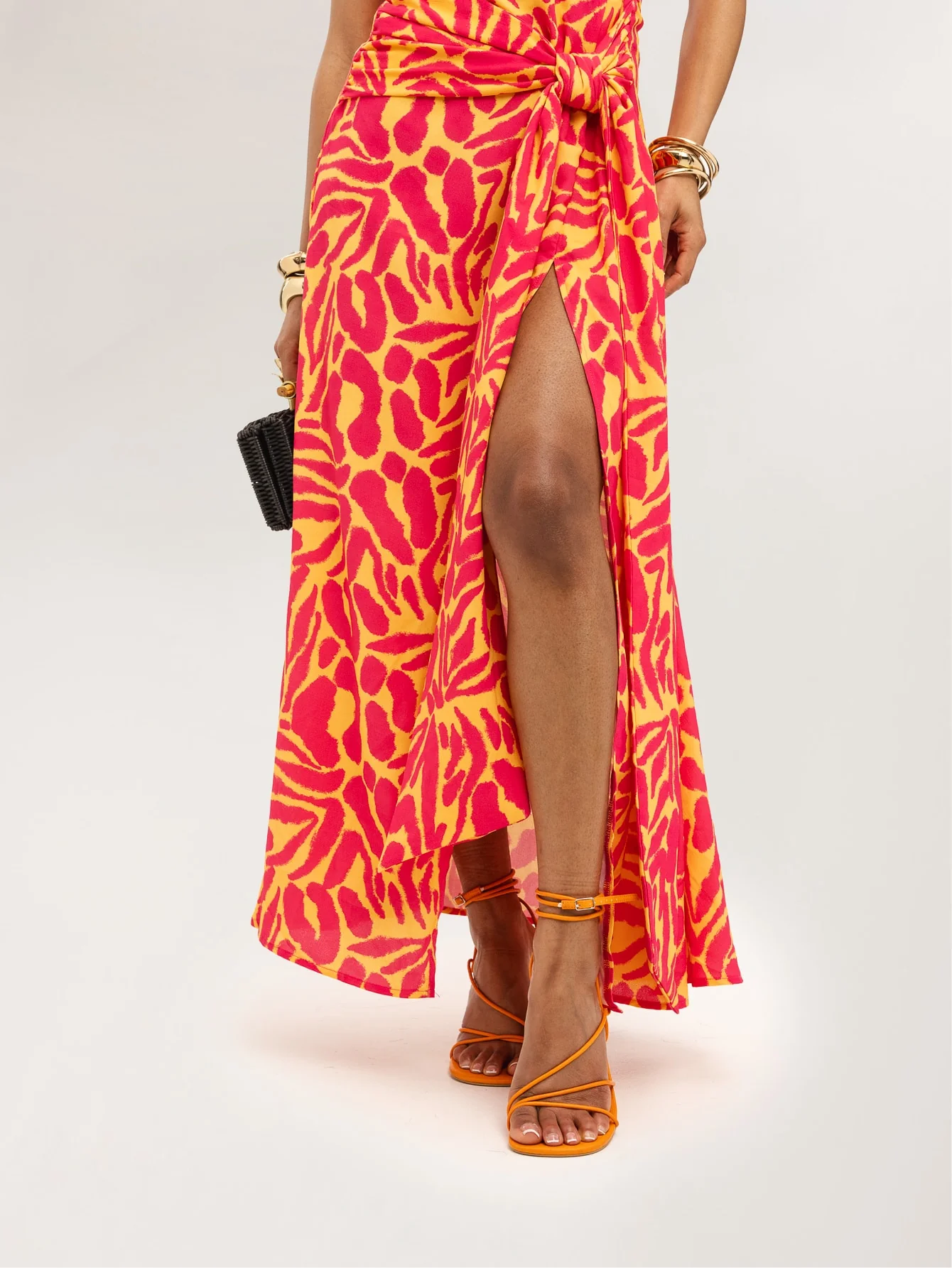 Amara Dress in Orange Zebro - Image 5