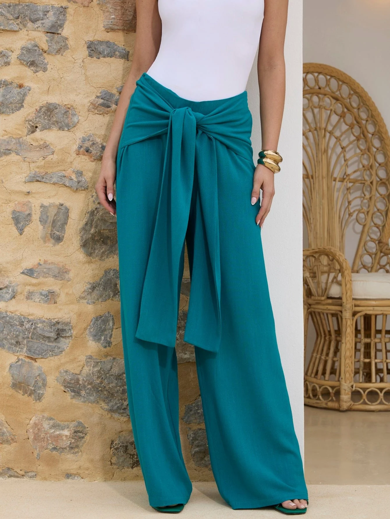 Indigo Trousers in Teal