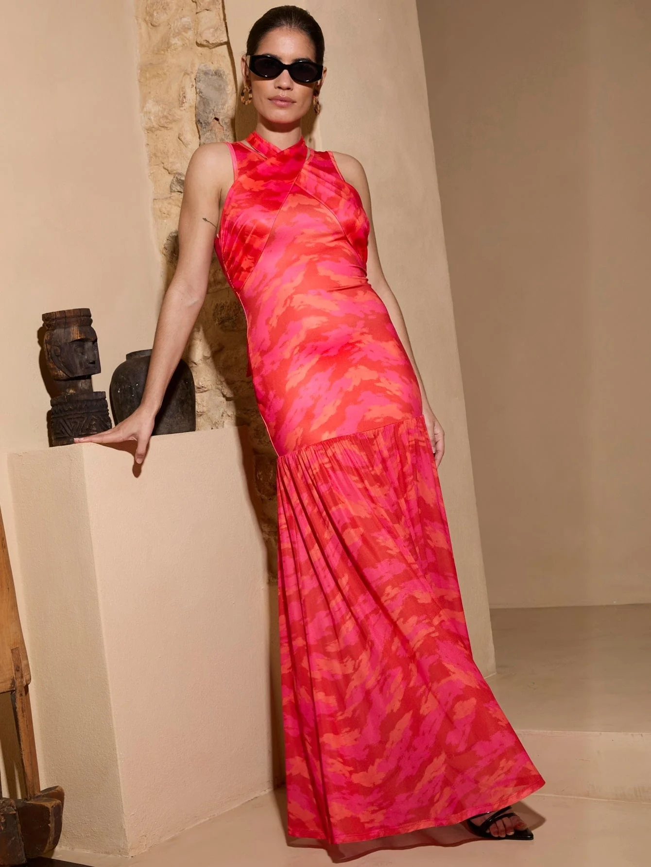 Thessaly Dress in Vivid Sunset - Image 5