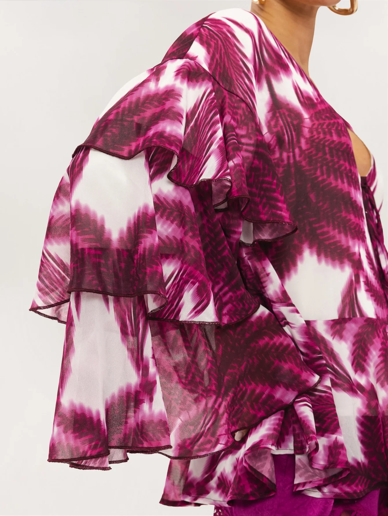 Marcella Blouse in Ikat Palm - Image 3