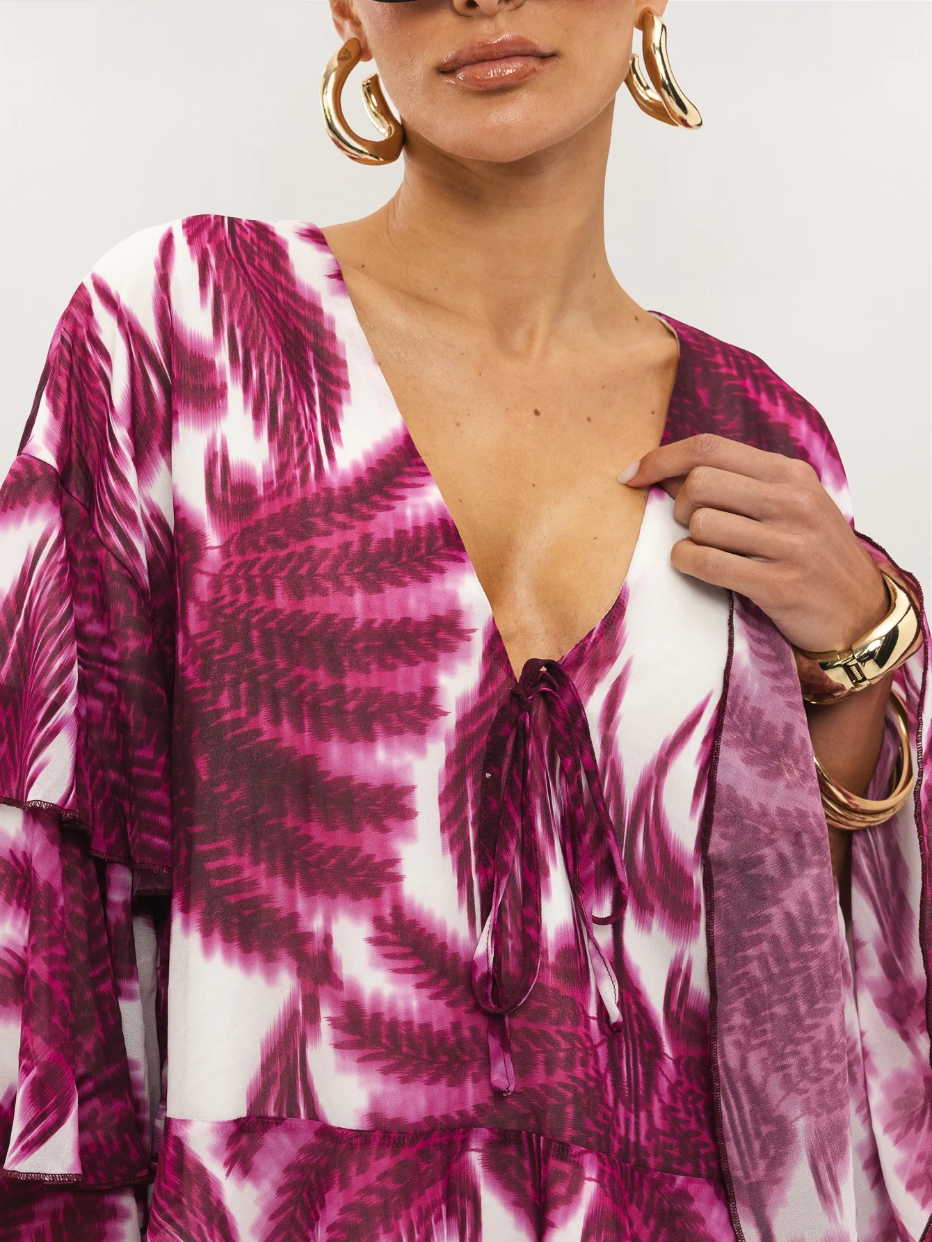 Marcella Blouse in Ikat Palm - Image 5