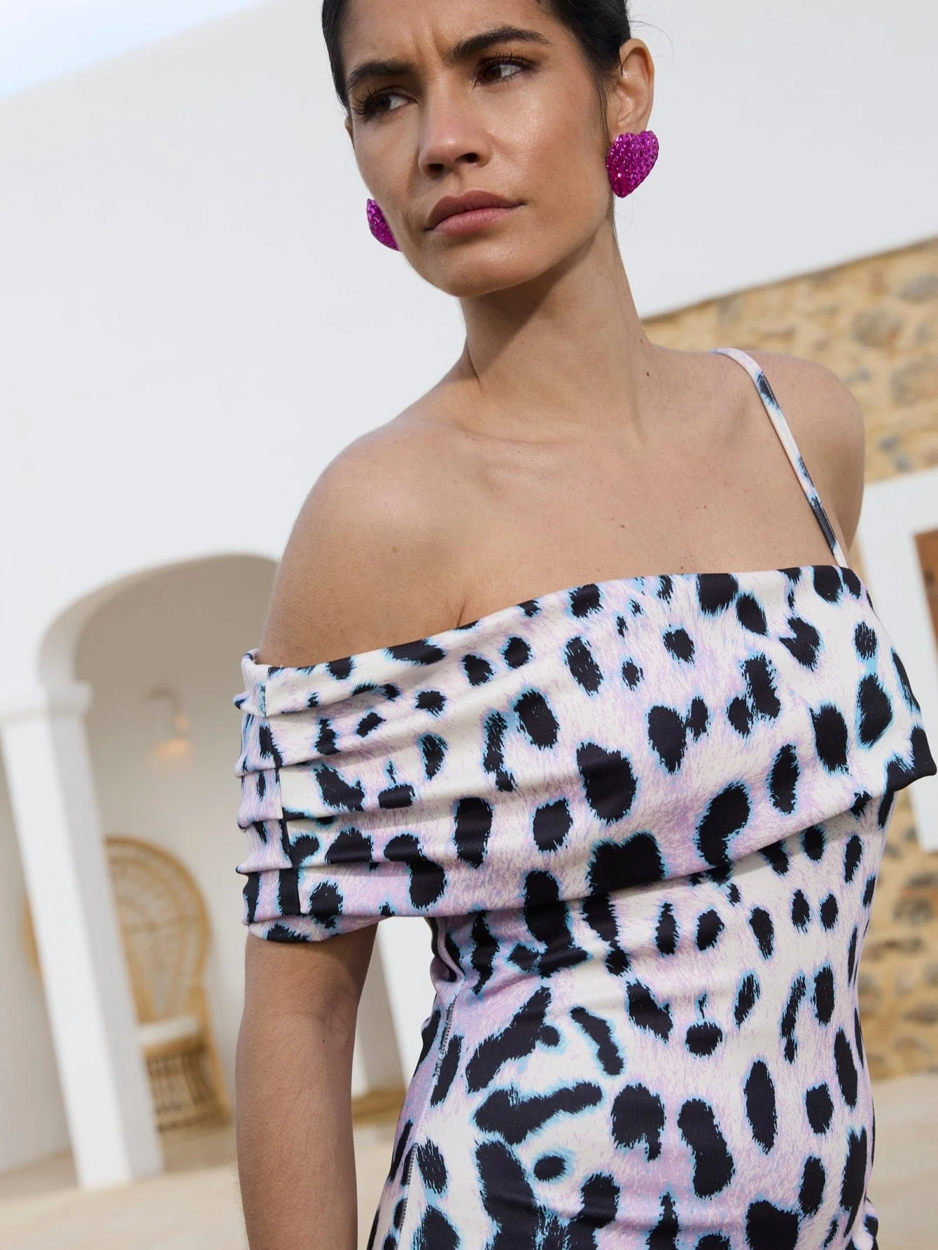 Vivara Dress in Pastel Leopard - Image 4