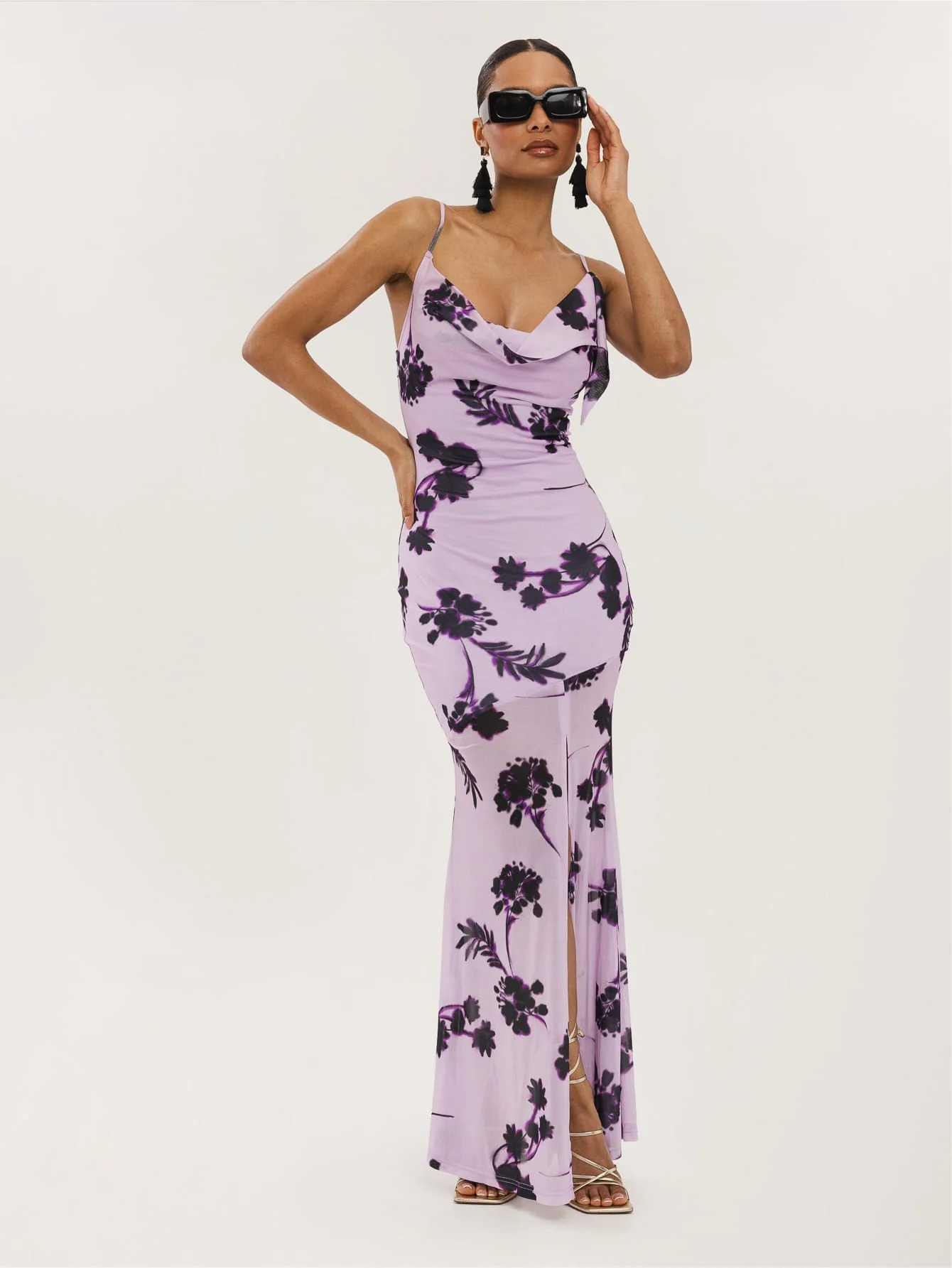 Estela Dress in Lilac & Purple Floral