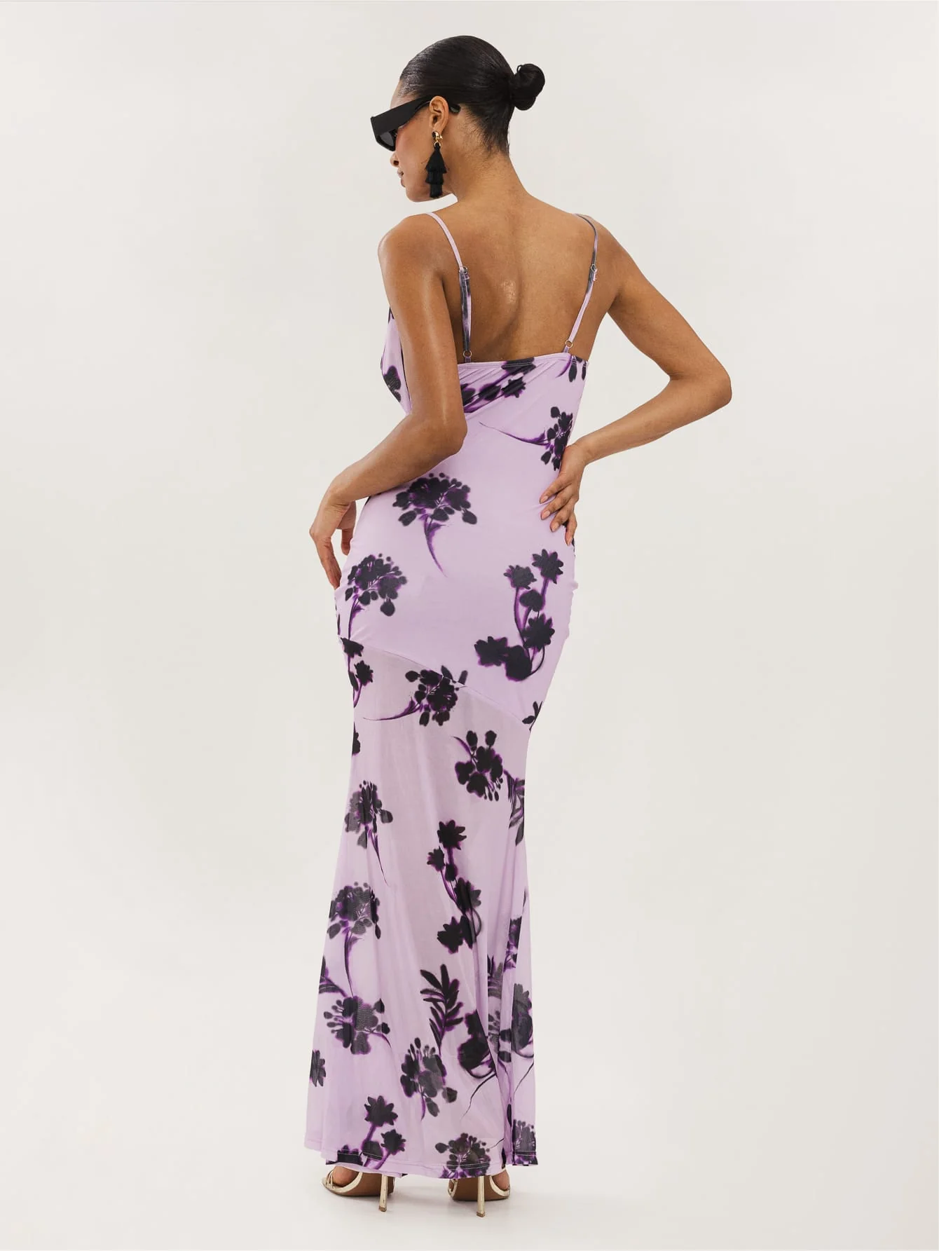 Estela Dress in Lilac & Purple Floral - Image 2