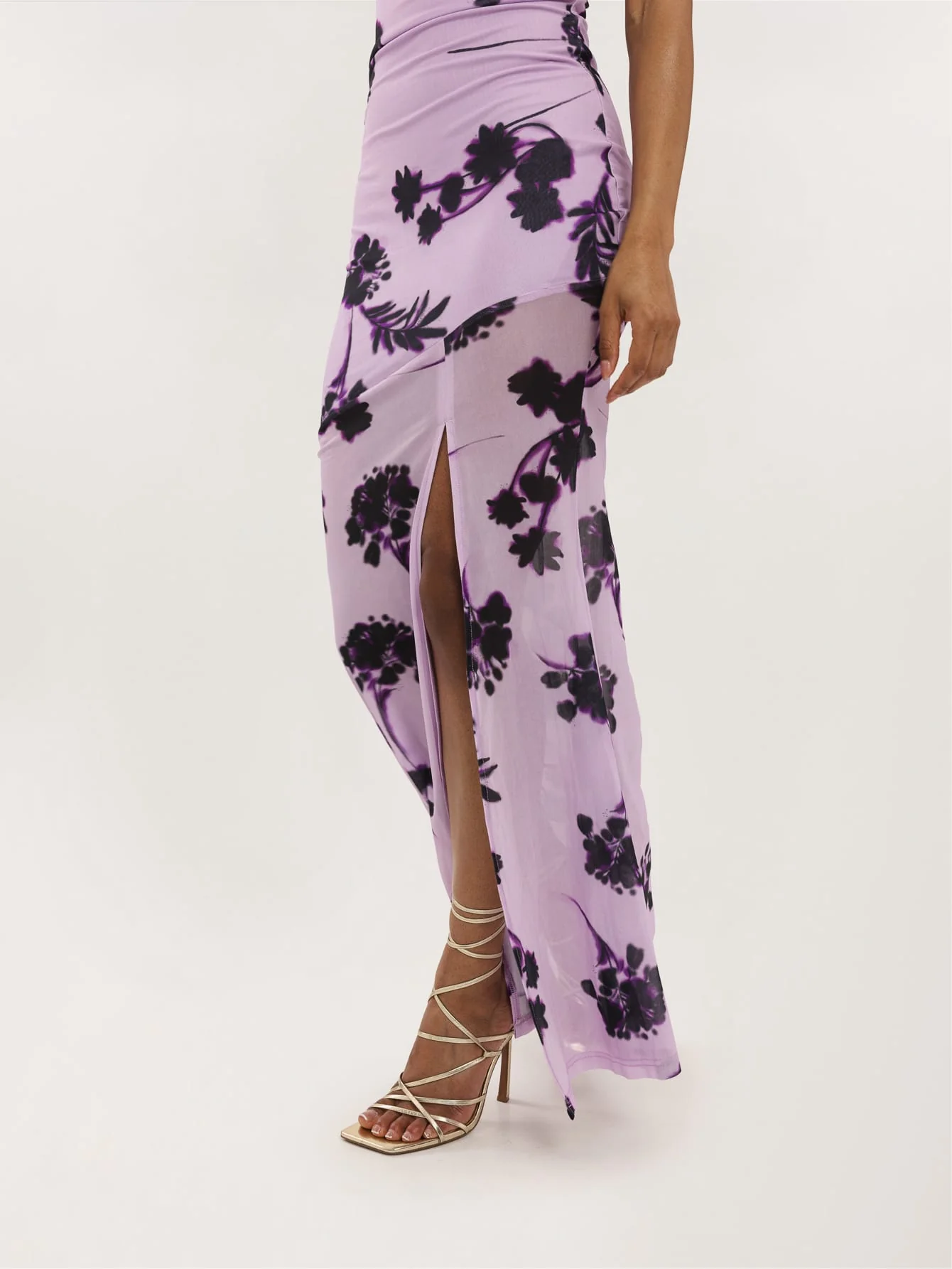 Estela Dress in Lilac & Purple Floral - Image 4