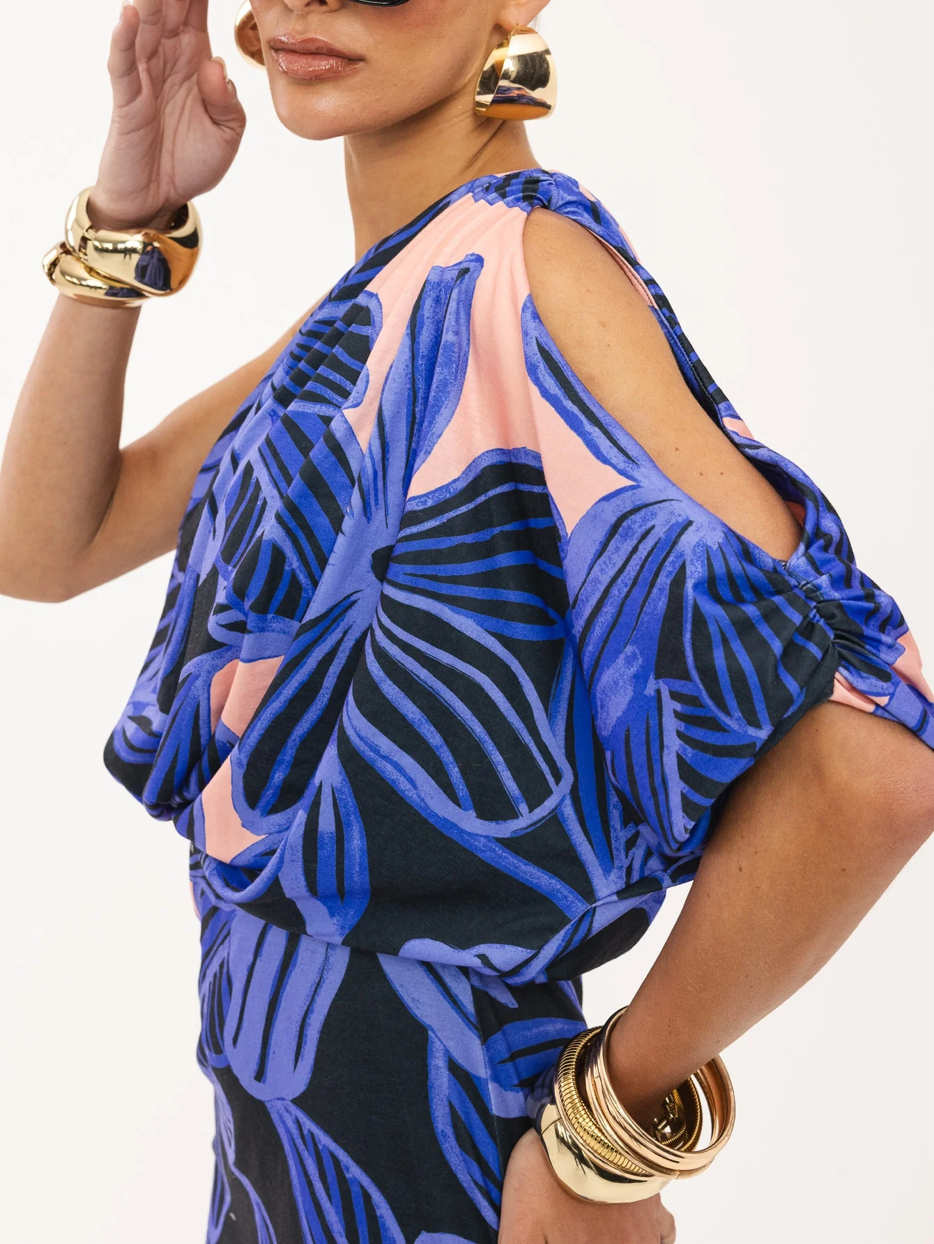 Lusina Dress in Purple Floral - Image 5