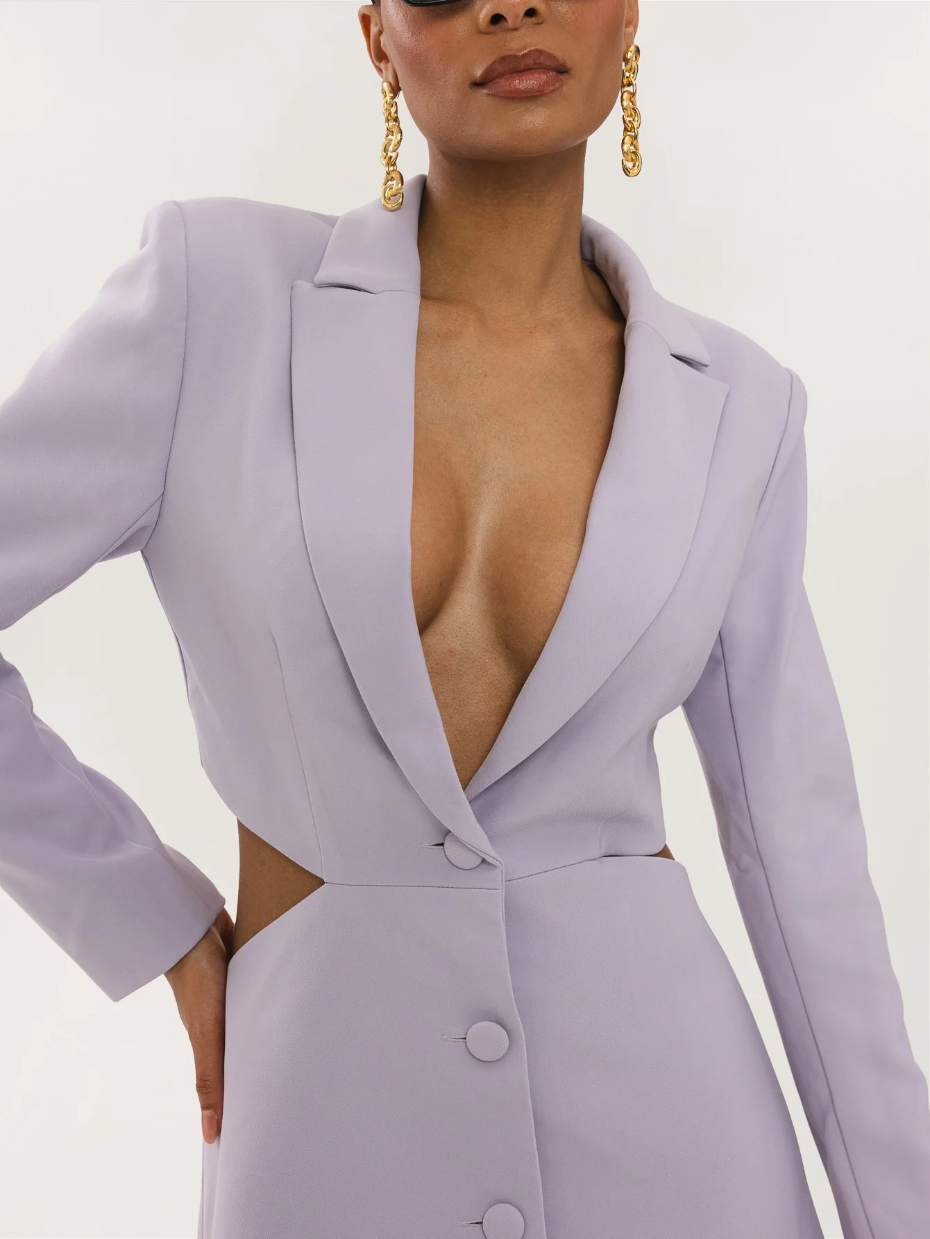 Madeira Blazer Dress in Lilac - Image 3