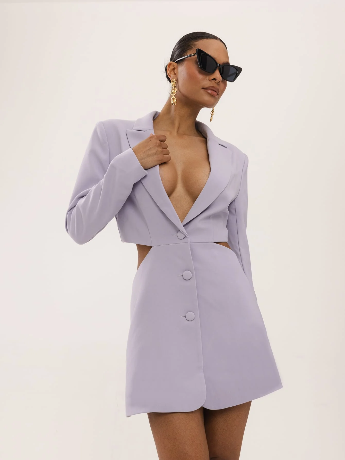 Madeira Blazer Dress in Lilac - Image 4