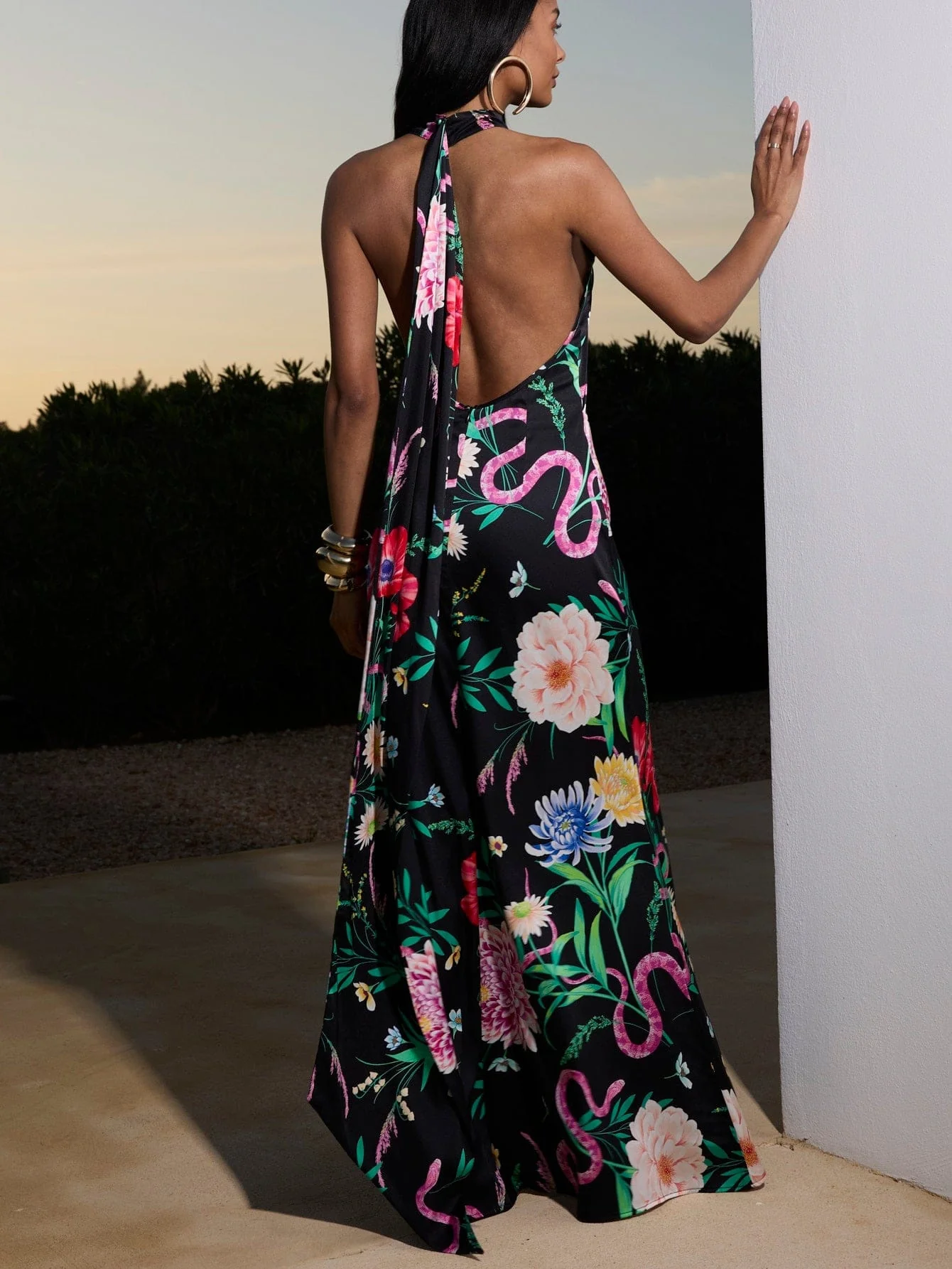 Seraphina Dress in Black Jungle Floral - Image 6
