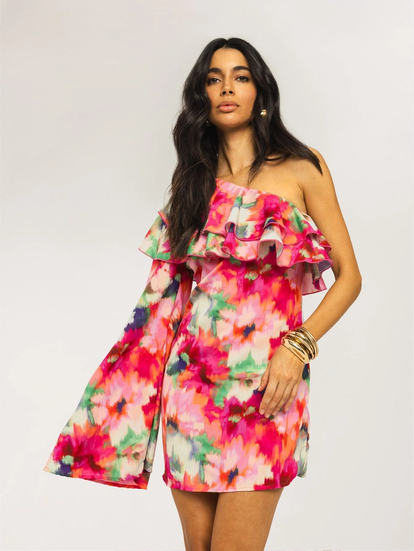 Corvara Dress in Watercolour Floral - Image 4