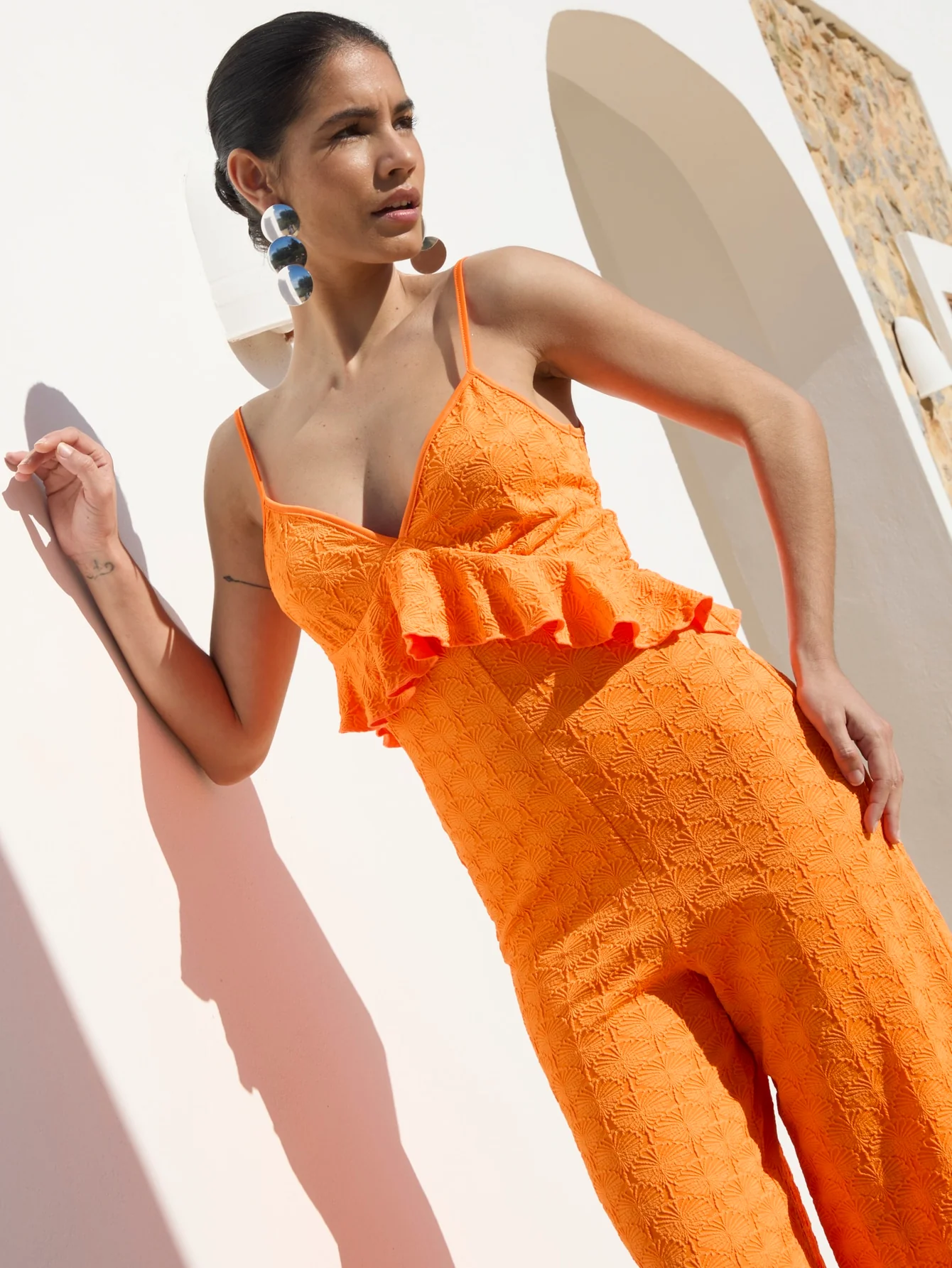 Melitina Jumpsuit in Orange - Image 3