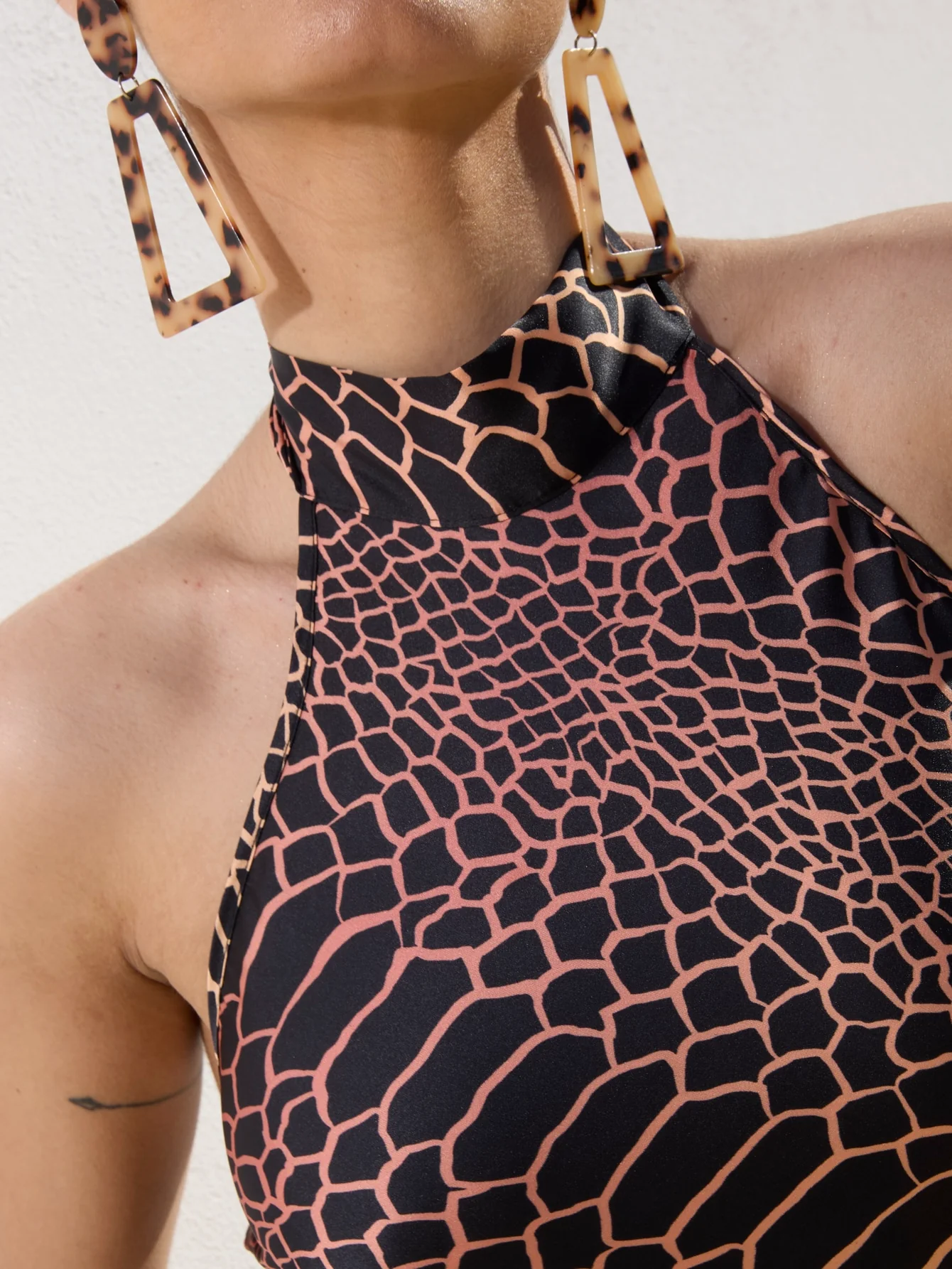 Cressida Dress in Snake Print - Image 3