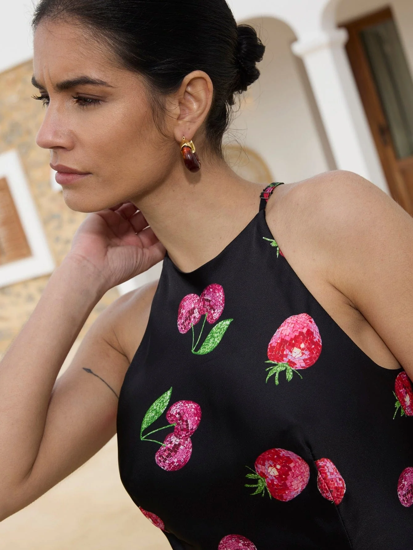 Cereza Dress in Disco Cherry - Image 6