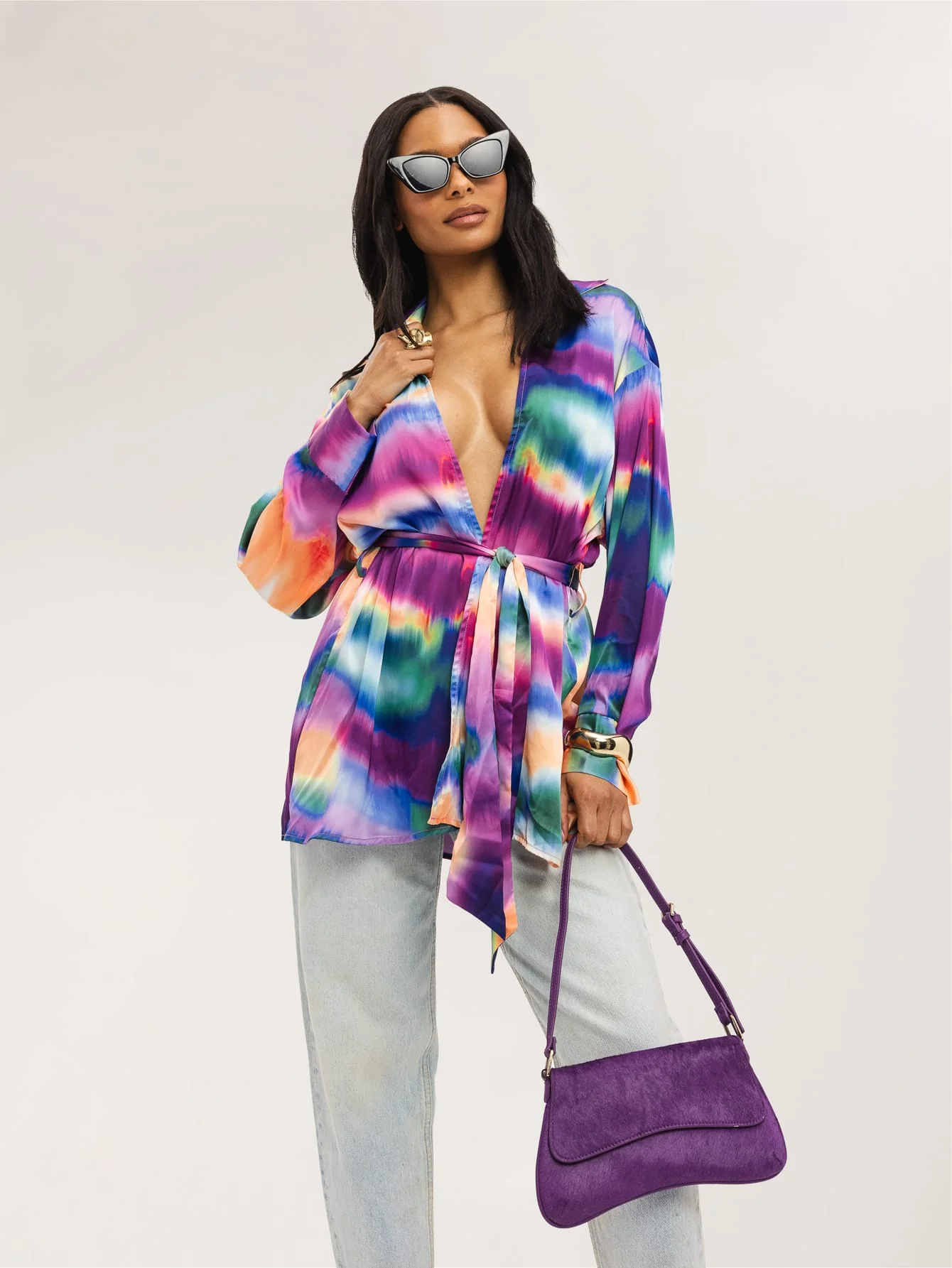 Polydora Shirt in Electric Sunset - Image 4