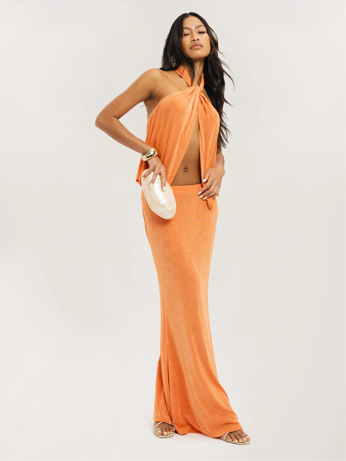 Beli Co-Ord in Sunset Orange