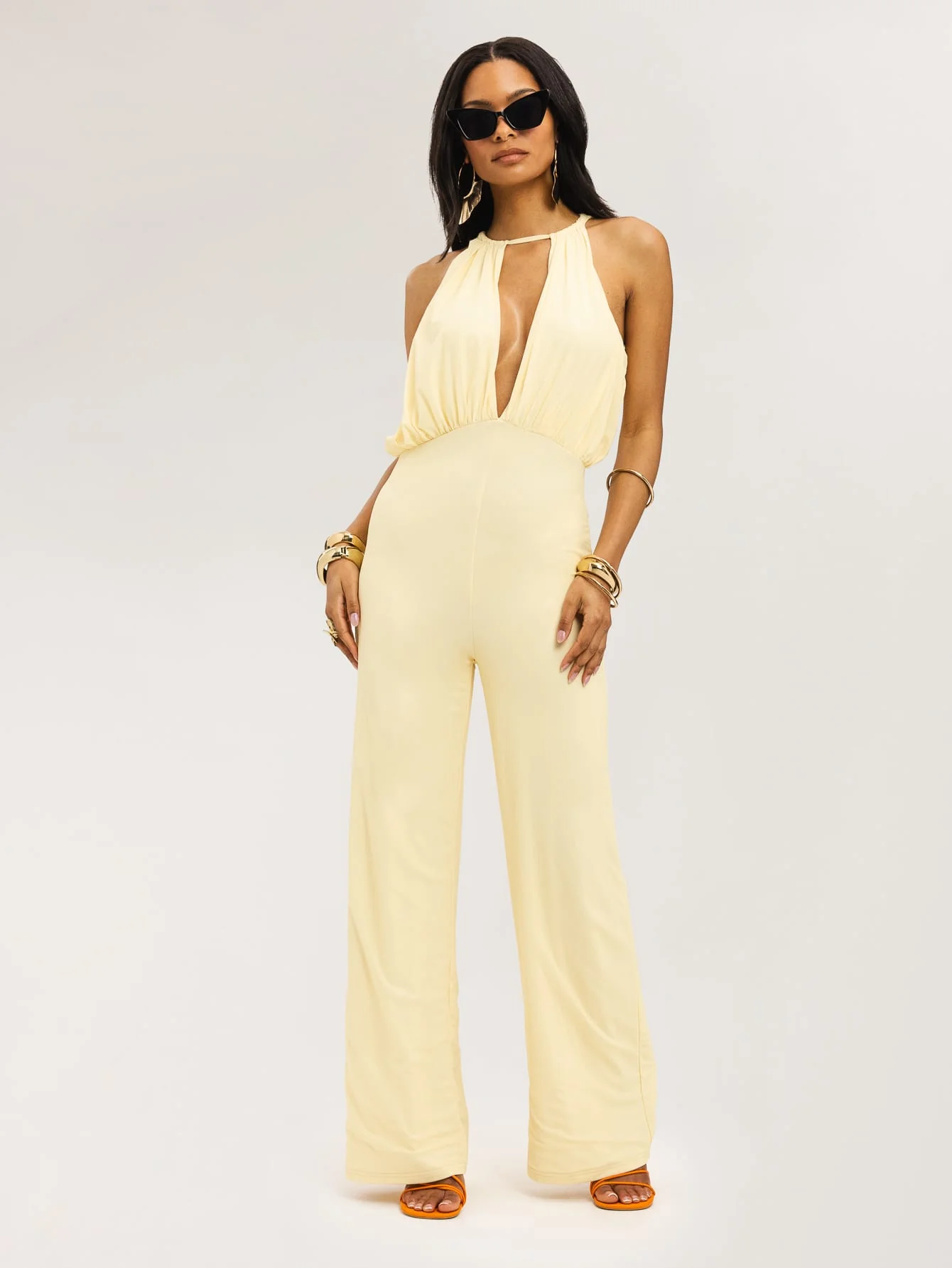 Amada Jumpsuit in Pastel Yellow - Image 5