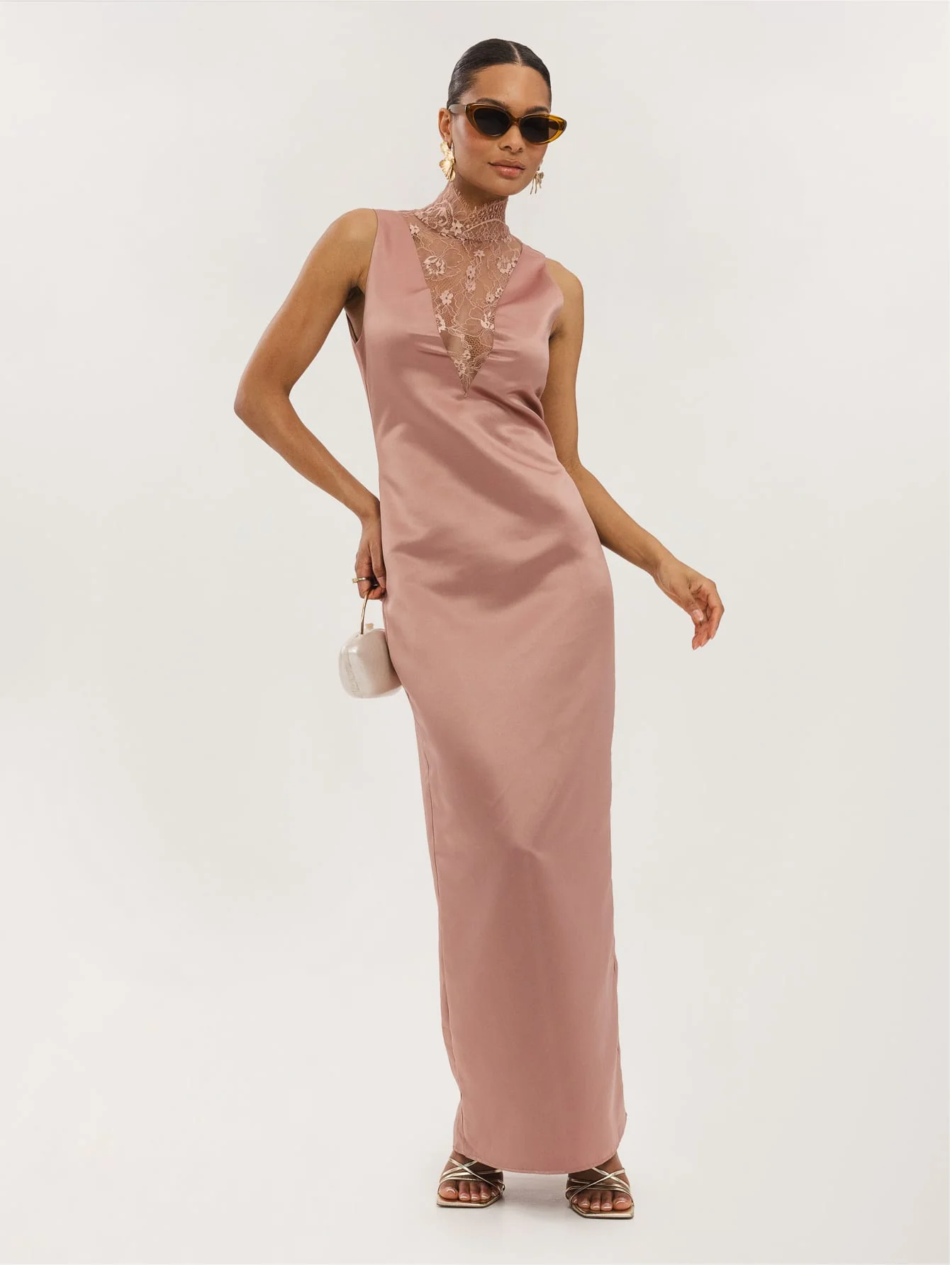 Iliana Dress in Rosy Beige - Image 3
