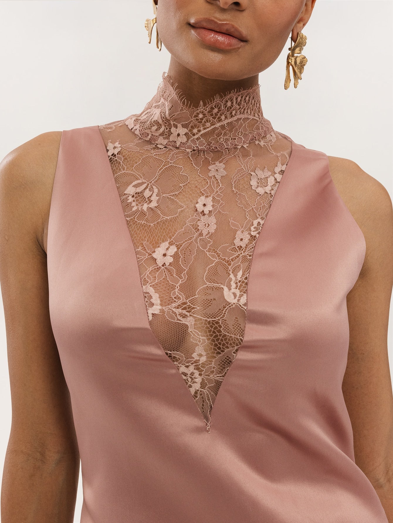 Iliana Dress in Rosy Beige - Image 4