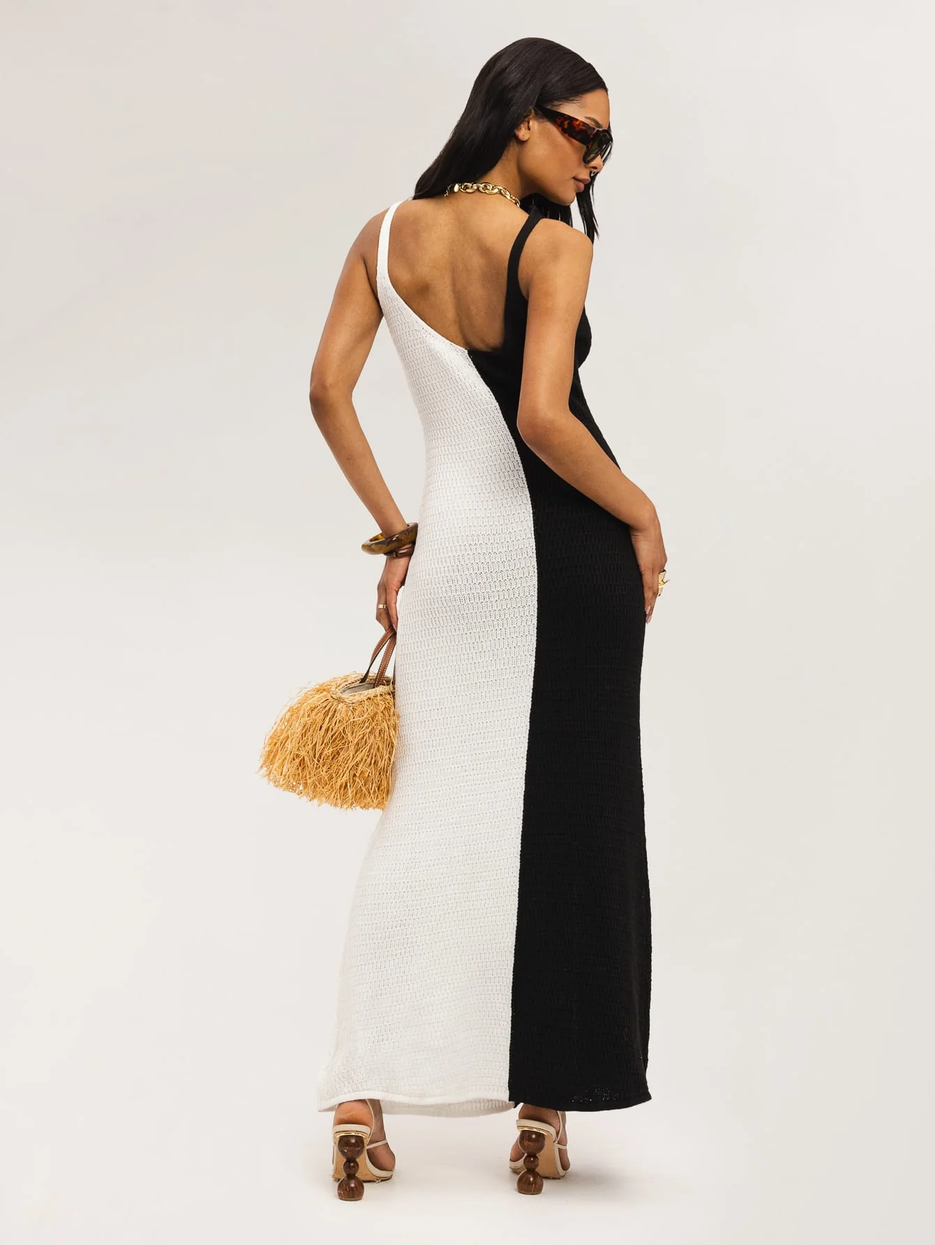 Kalliope Dress in Black and White - Image 2