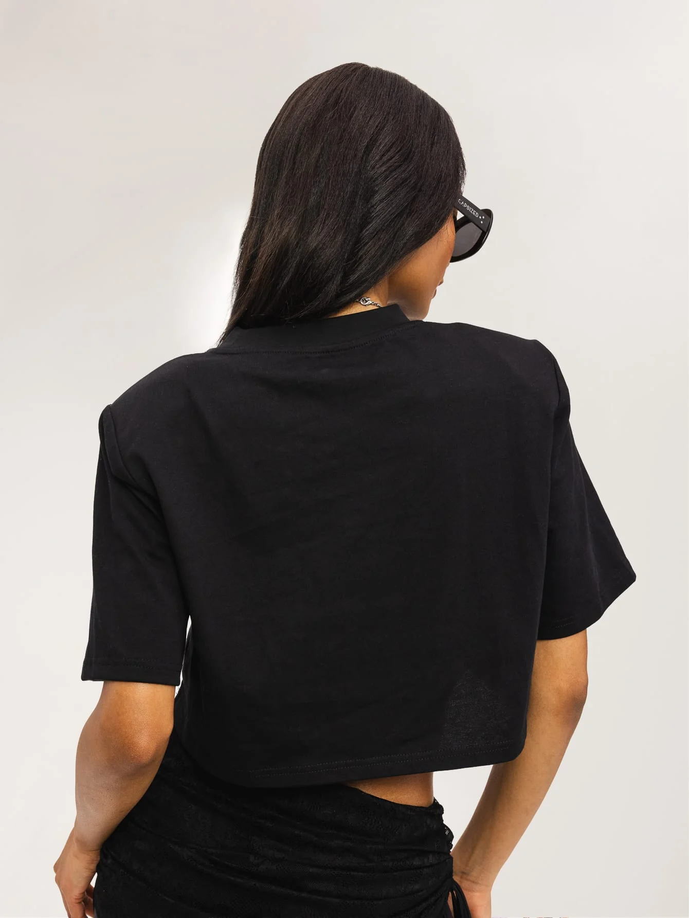 Morella Crop Top in Black - Image 2