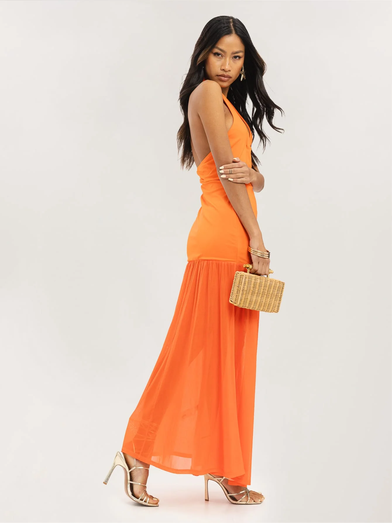Mariah Dress in Tangerine - Image 5