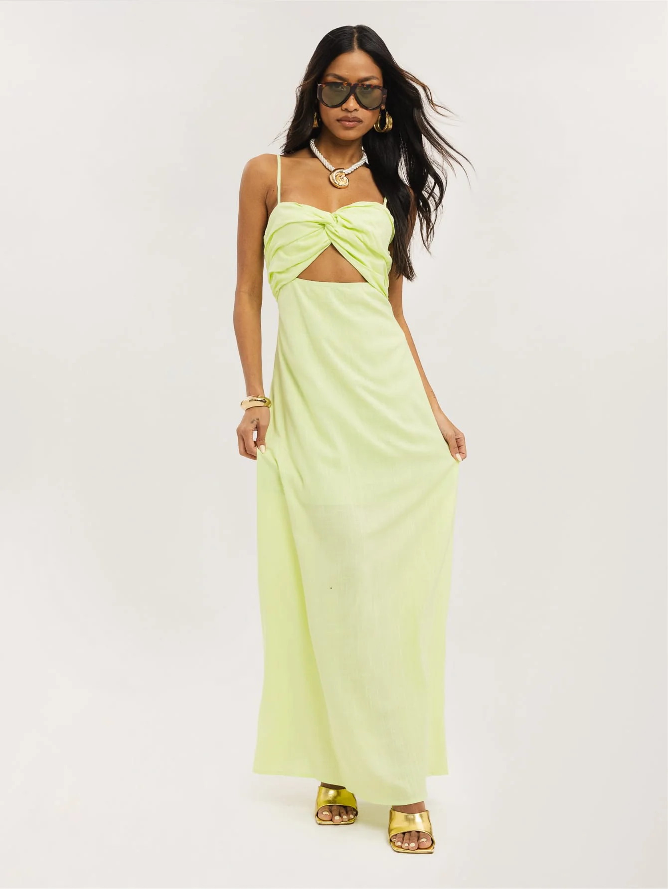 Sirina Dress in Soft Green - Image 3