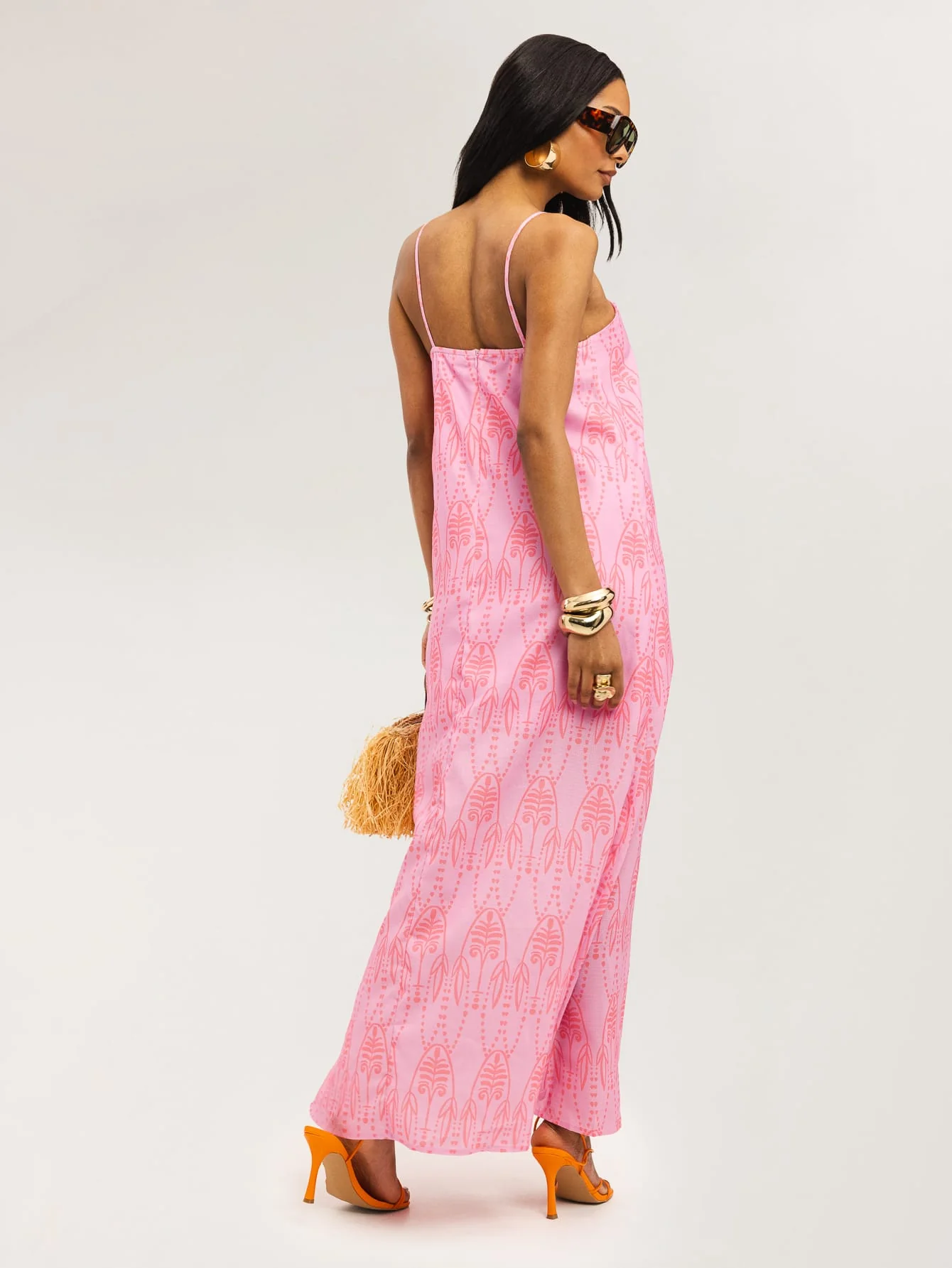 Mykonette Dress in Pink Paisley - Image 2