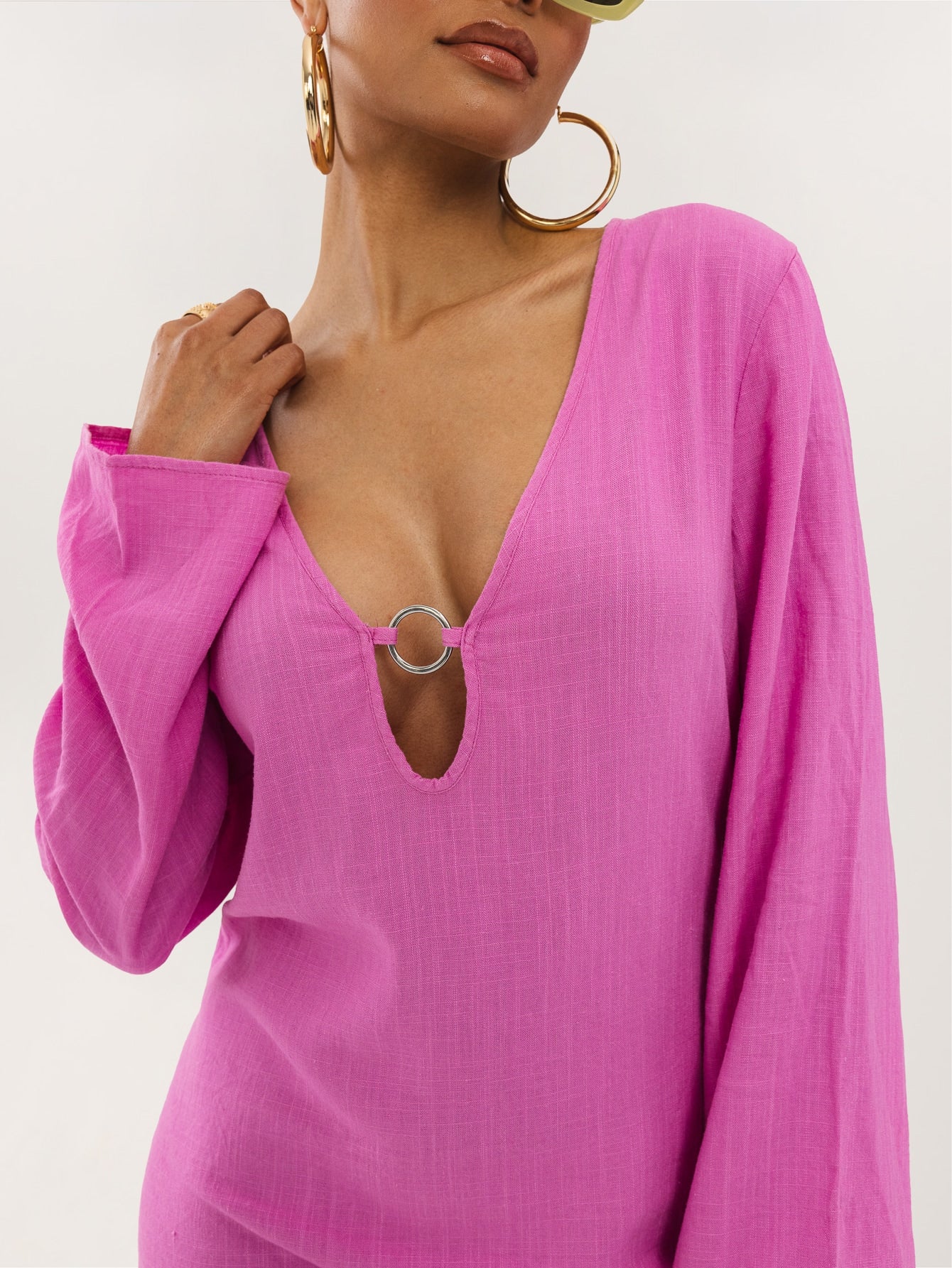 Blanca Dress in Hot Pink - Image 3