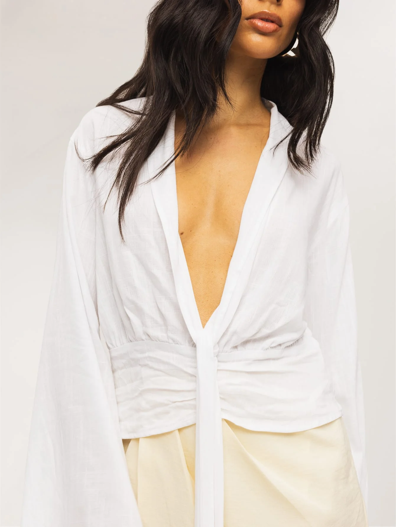 Arcella Sash Top in White - Image 4
