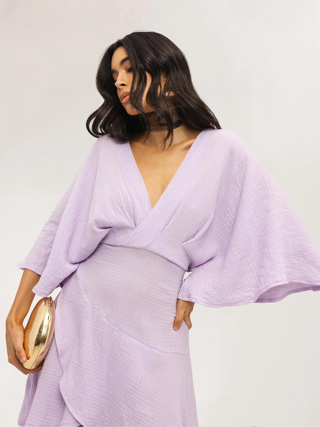 Granita Mini Dress in Lilac - Image 4