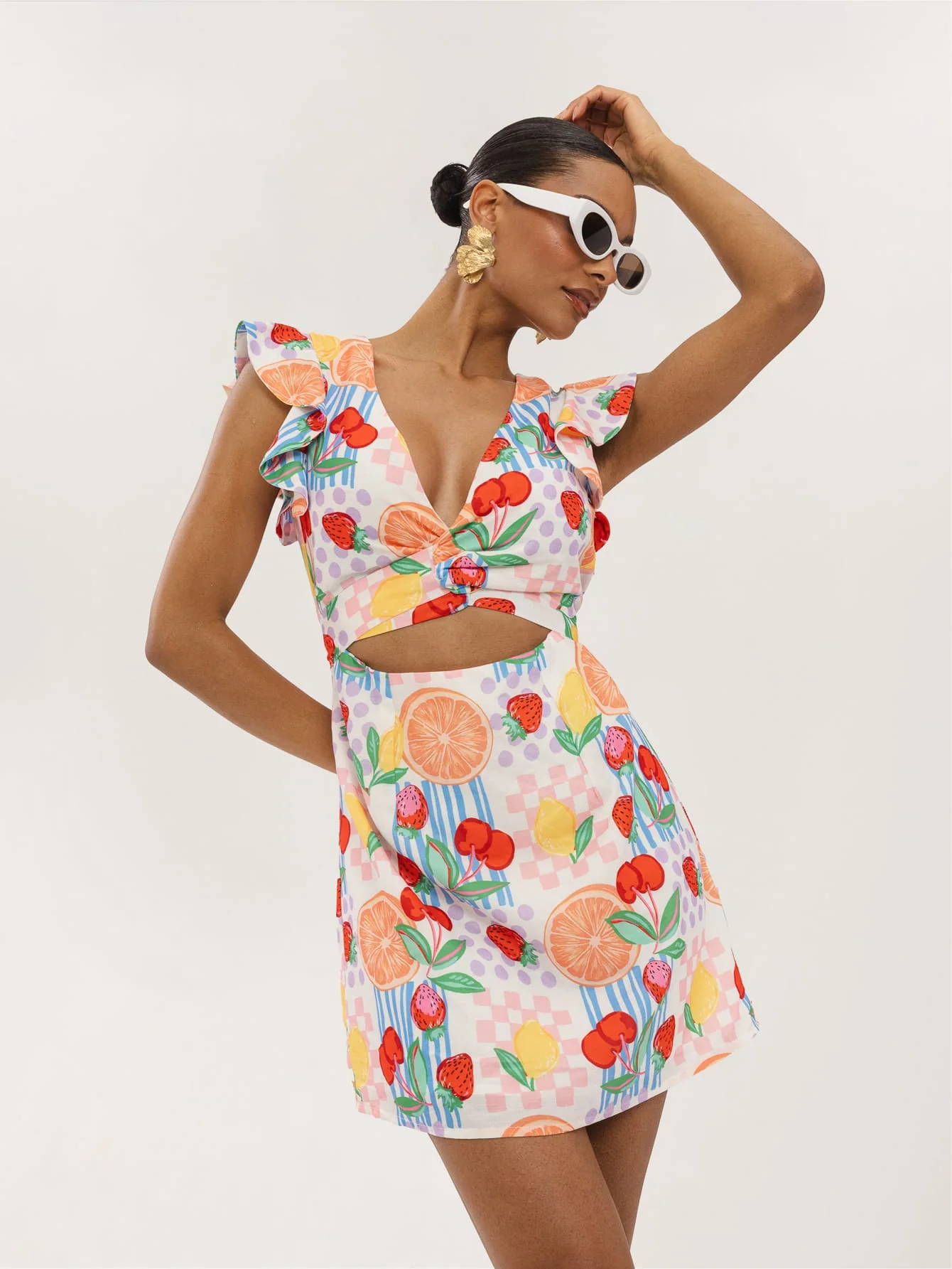 Calena Dress in Fruit Pastel