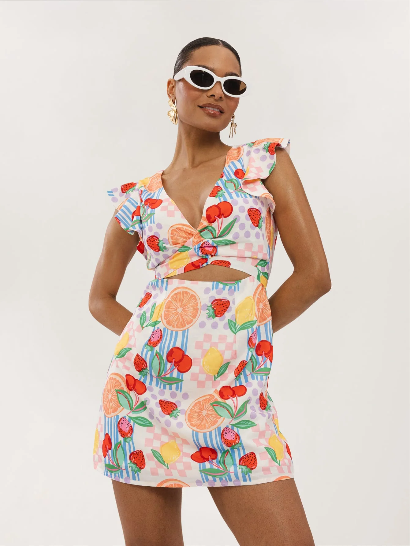 Calena Dress in Fruit Pastel - Image 3