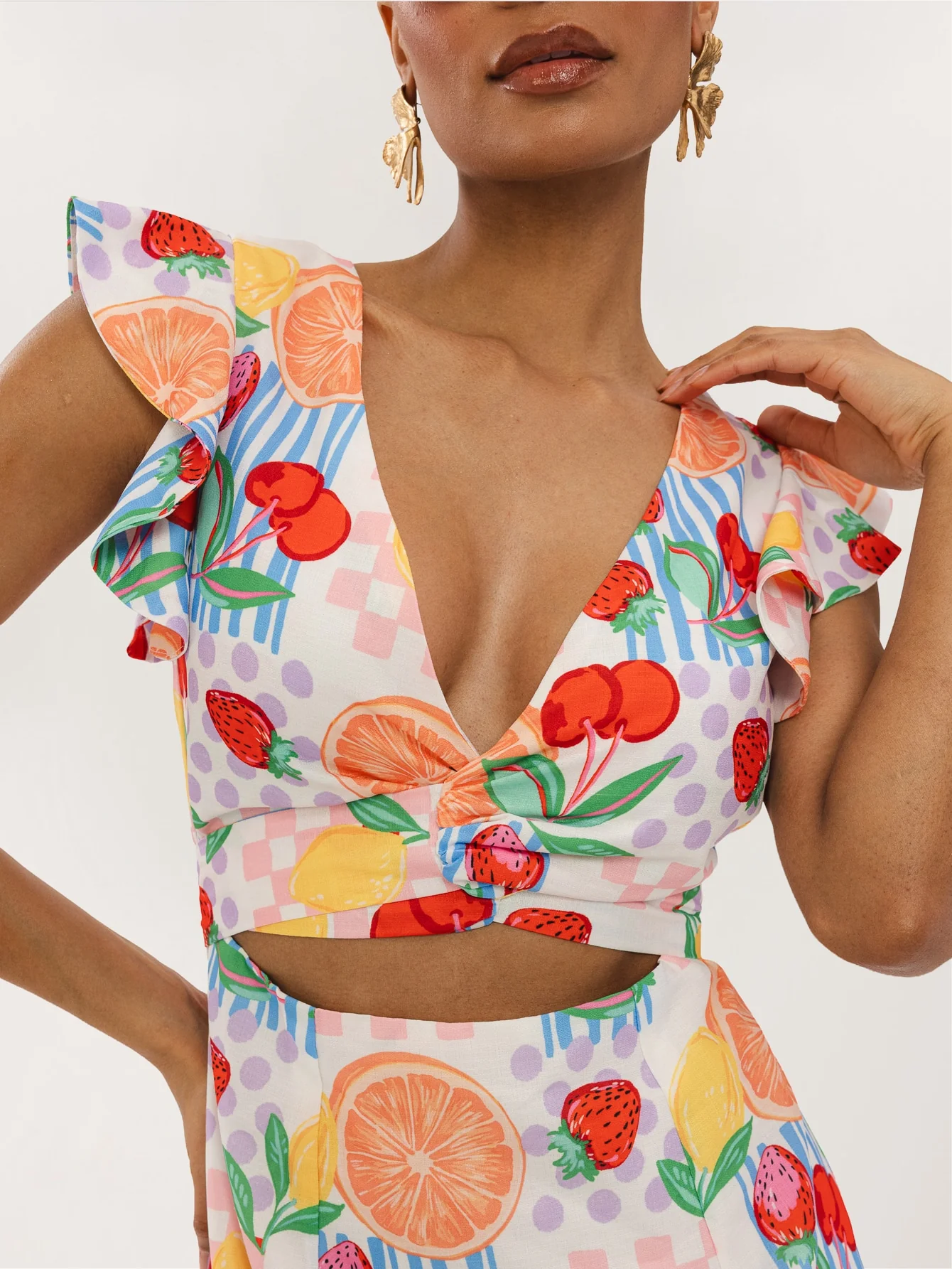 Calena Dress in Fruit Pastel - Image 4
