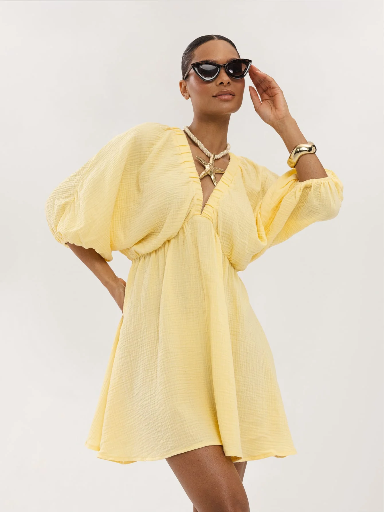 Aeliana Dress in Buttercream - Image 4