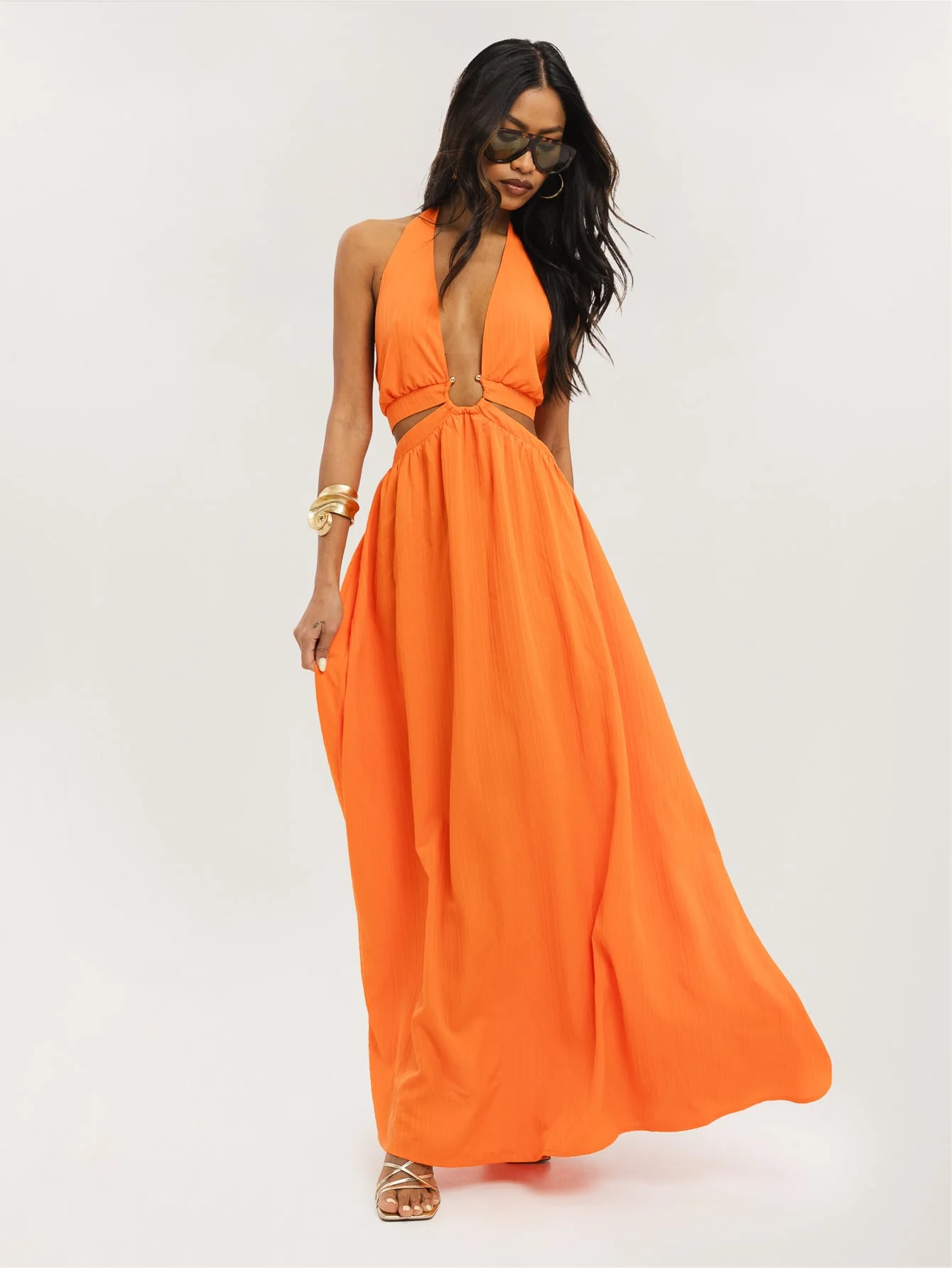 Stella Dress in Tangerine