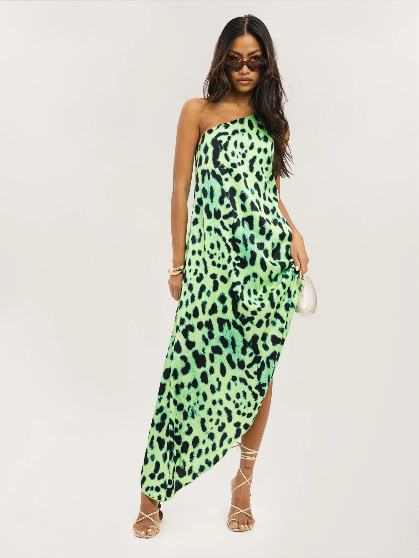 Samorra Dress in Lime Leopard
