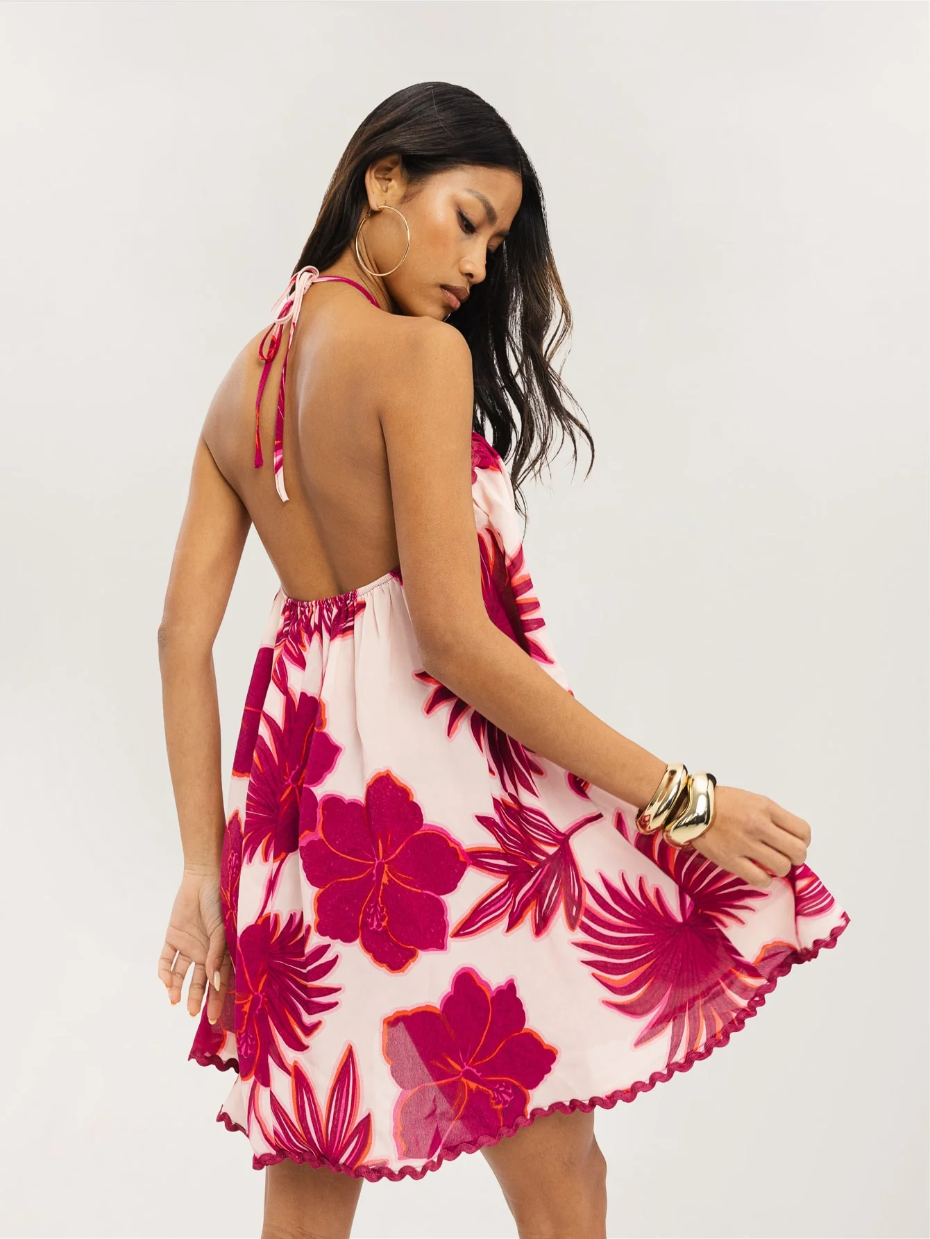 Naomi Dress in Berry Tropics - Image 2