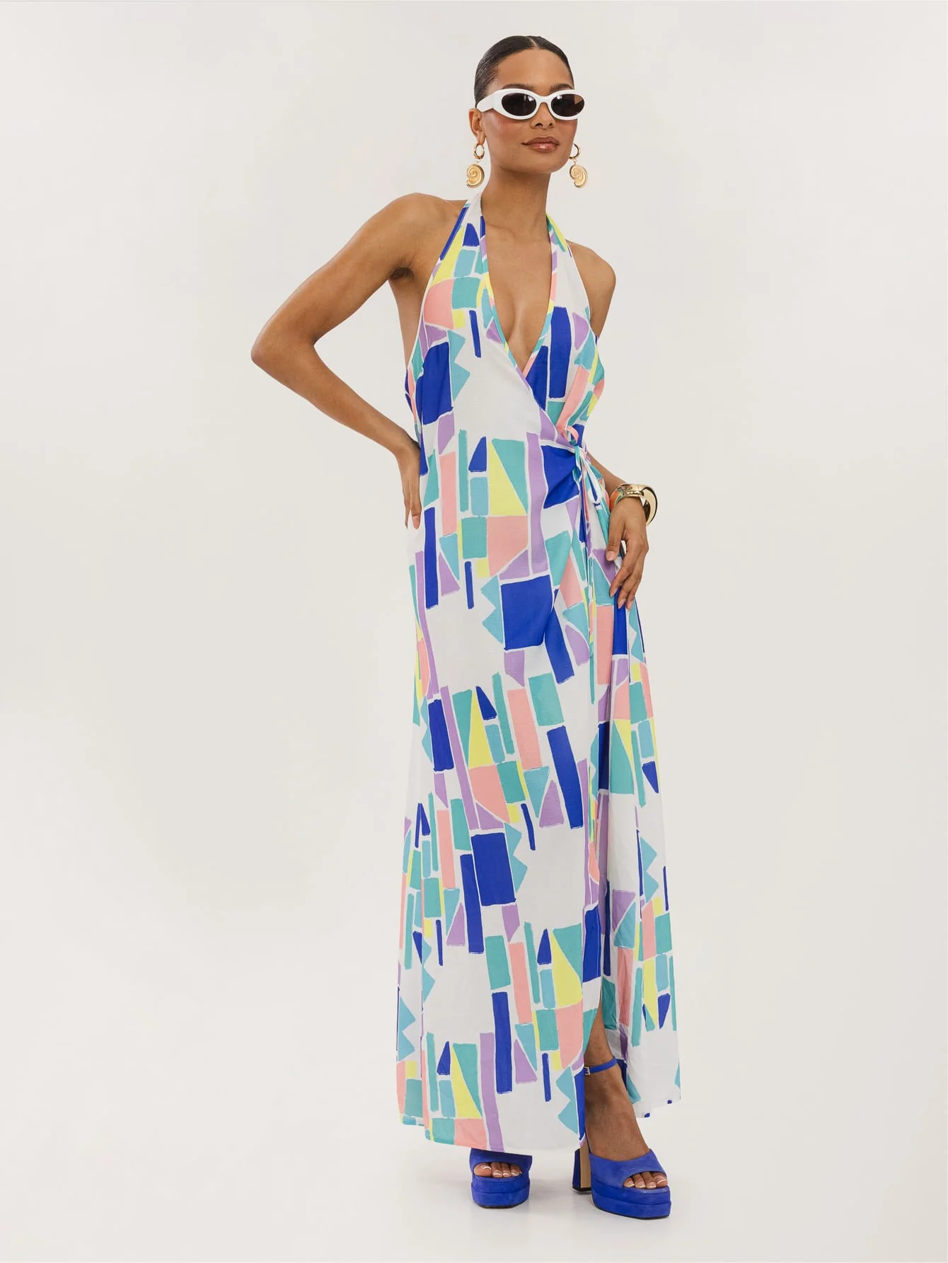 Olivara Dress in Abstract Mosaic - Image 3