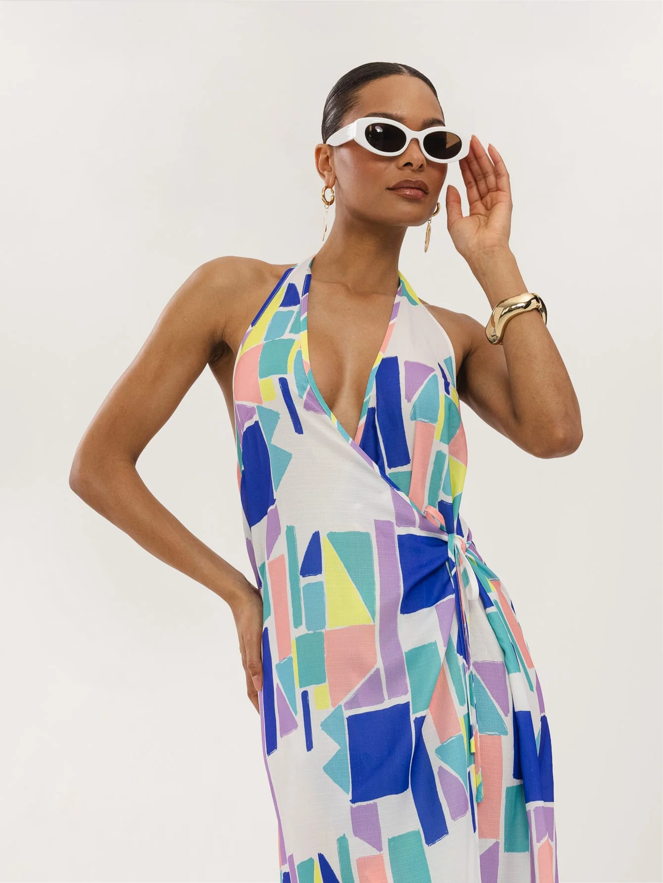 Olivara Dress in Abstract Mosaic - Image 5