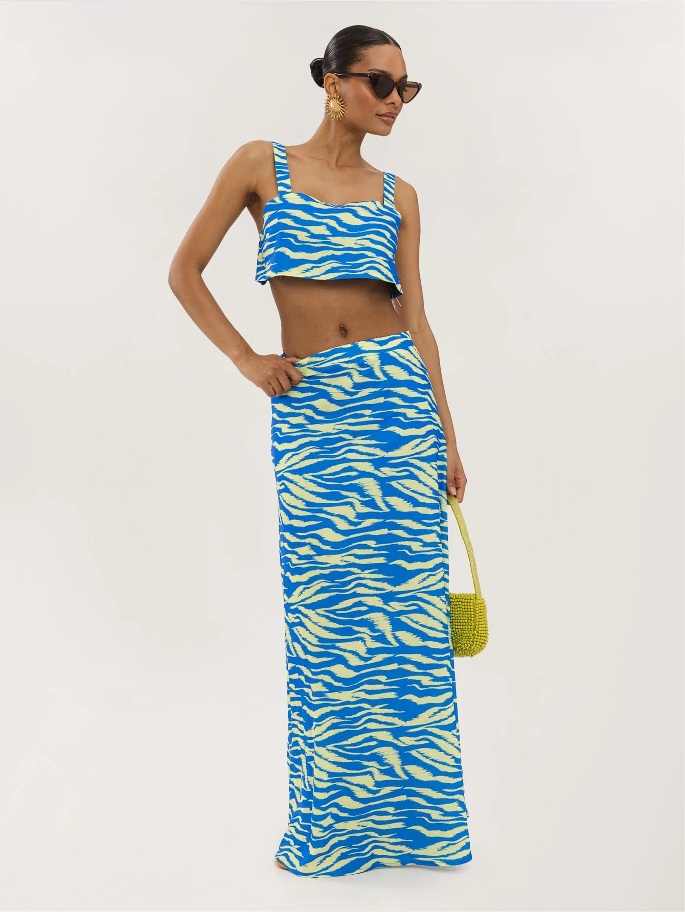 Pippa Co-Ord in Blue & Yellow Zebra - Image 4