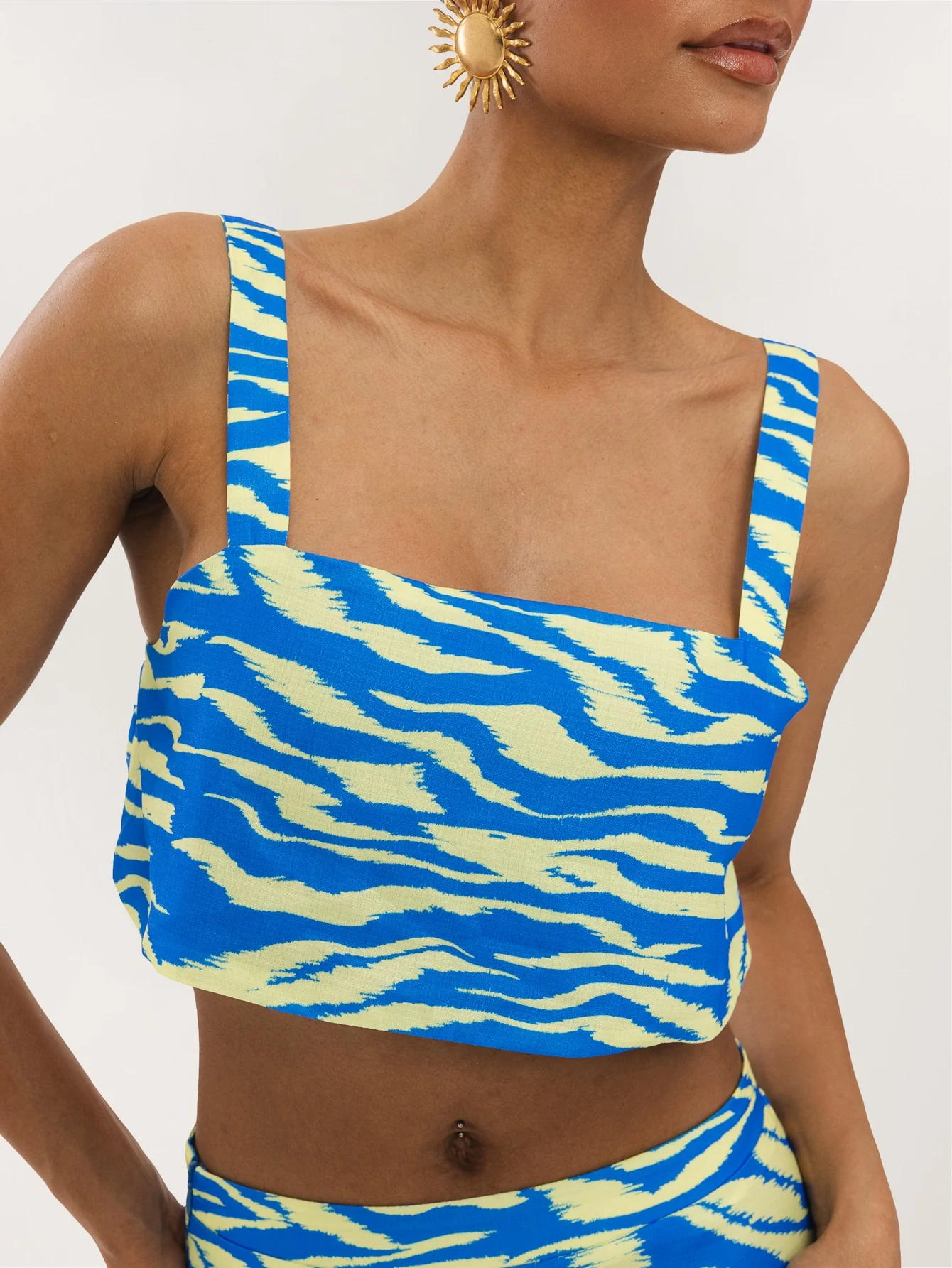 Pippa Co-Ord in Blue & Yellow Zebra - Image 5